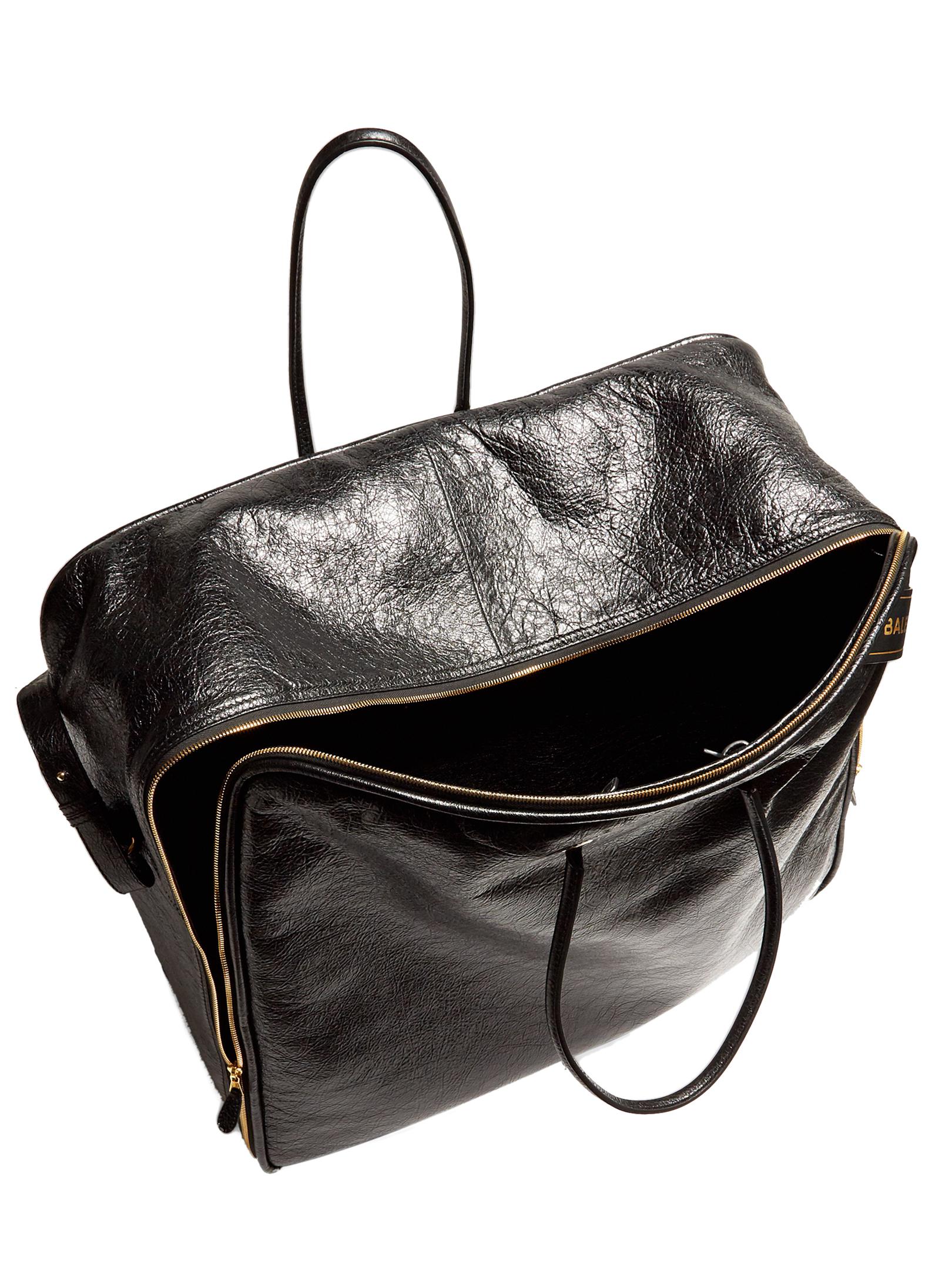 Lyst Balenciaga Blanket Square Extra Large Leather Tote In Black Gallery