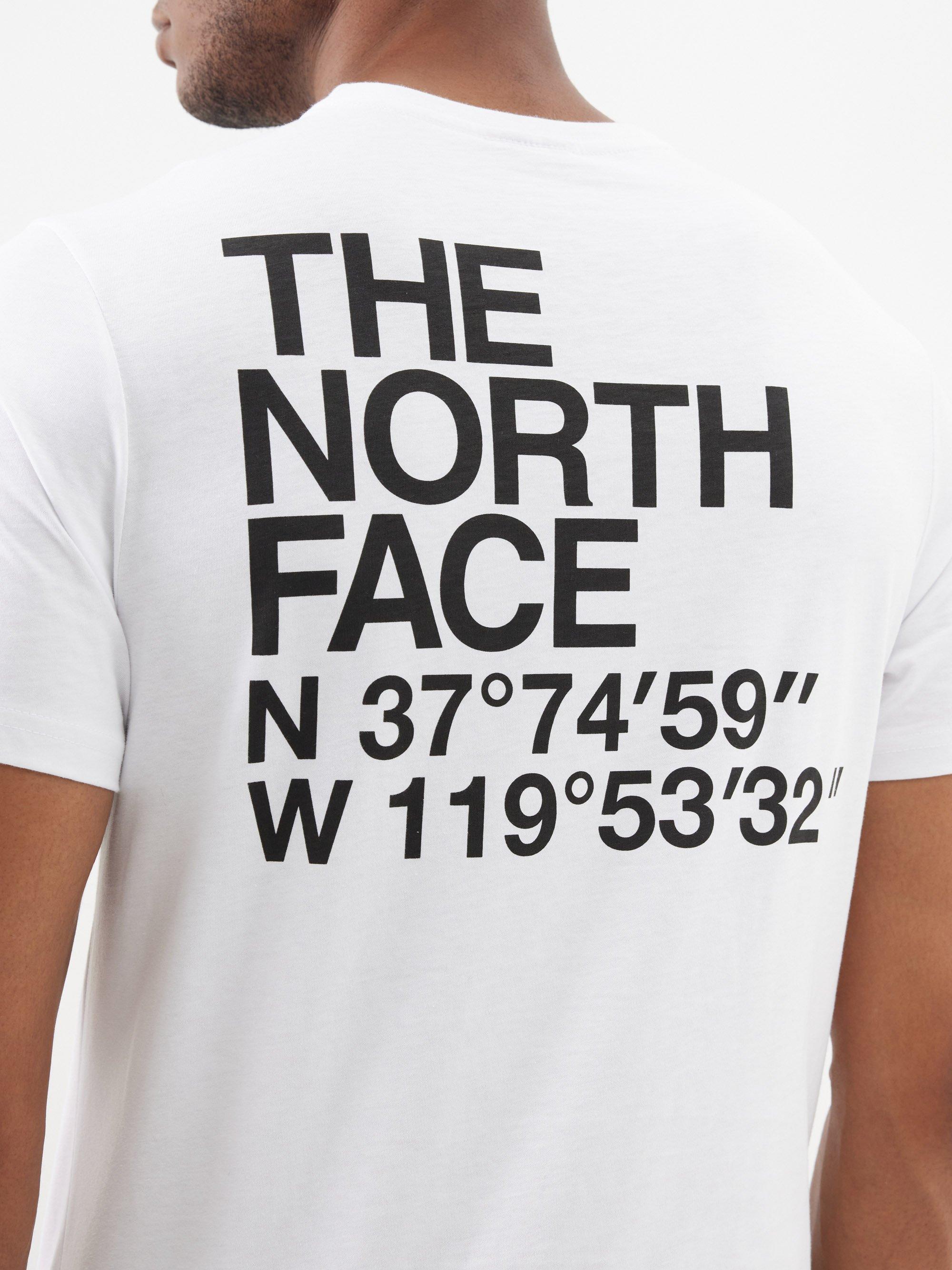 The North Face Coordinates-print Cotton-jersey T-shirt in White for Men |  Lyst
