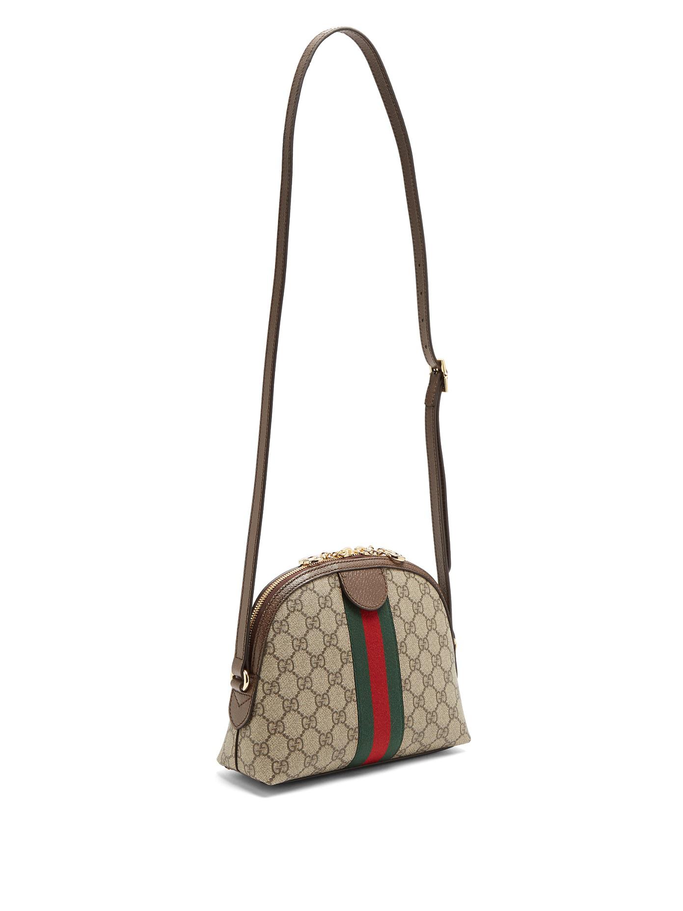 Gucci Ophidia Gg Supreme Cross-body Bag in Brown - Lyst