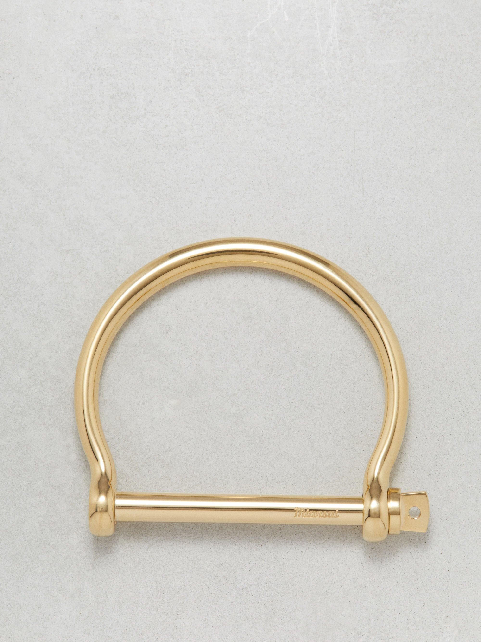 Miansai Screw Gold plated Cuff in Metallic Lyst Australia