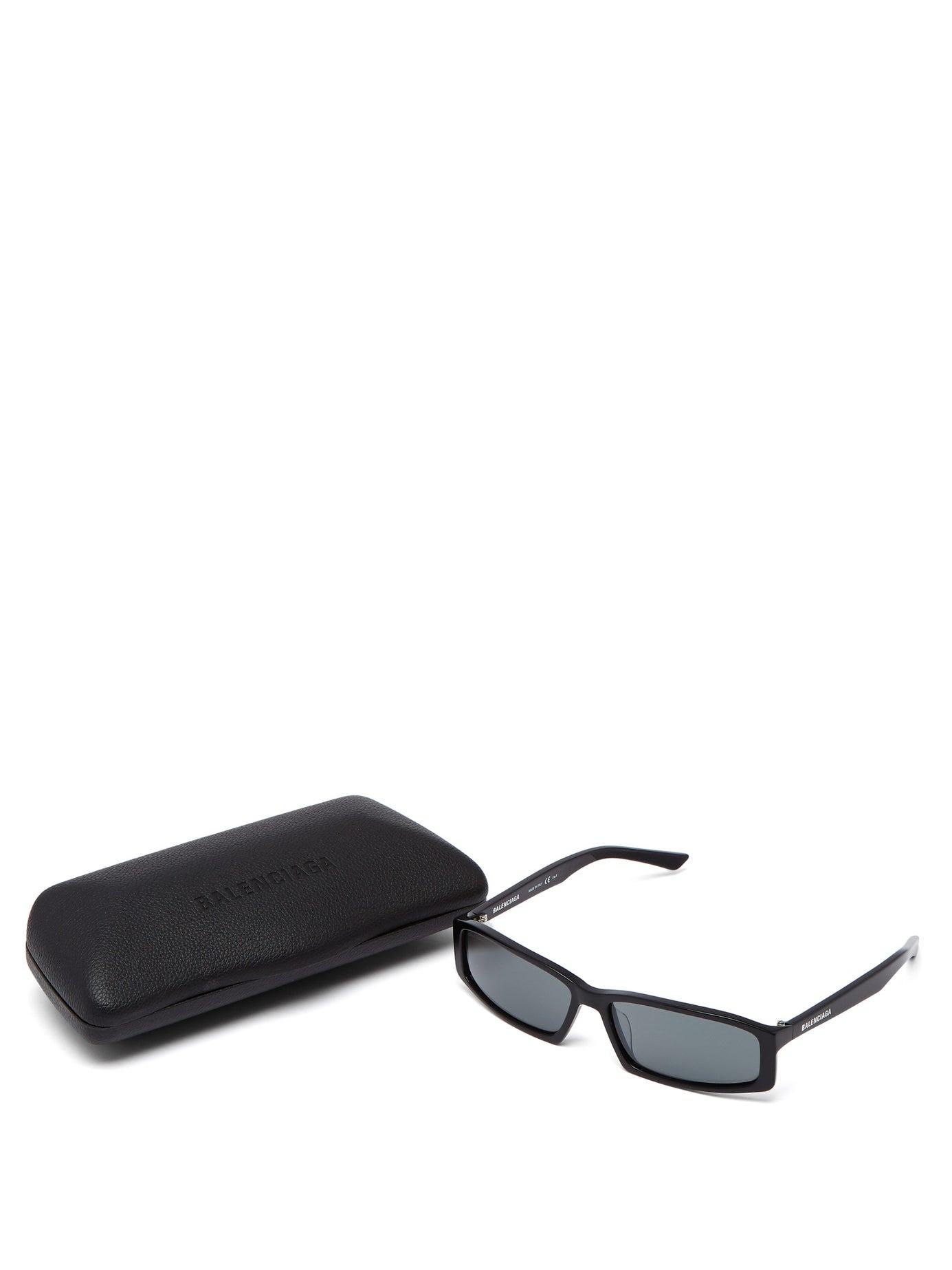 balenciaga black rectangle sunglasses