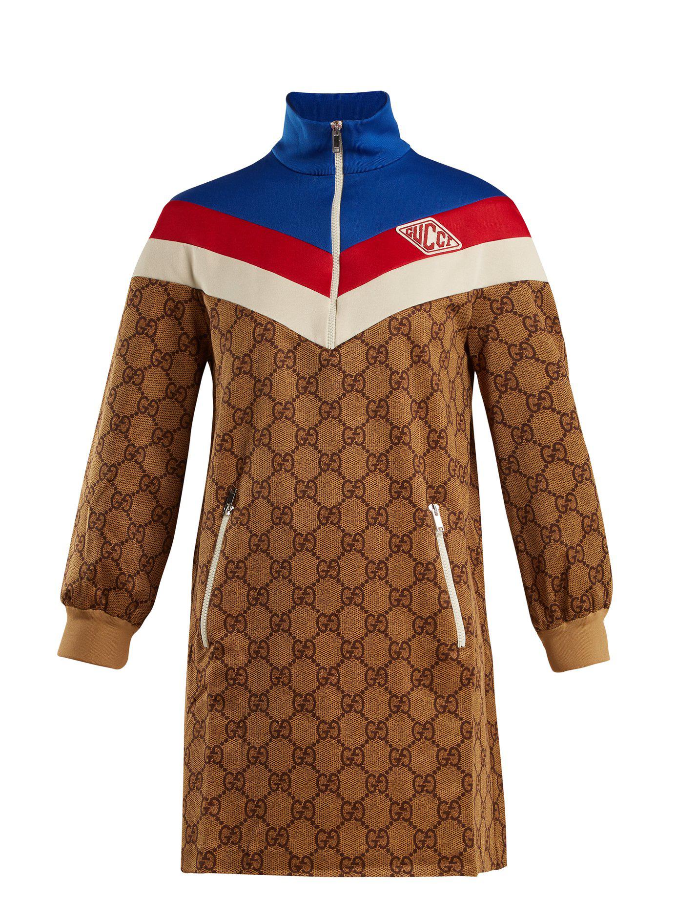 gucci gg technical jersey dress