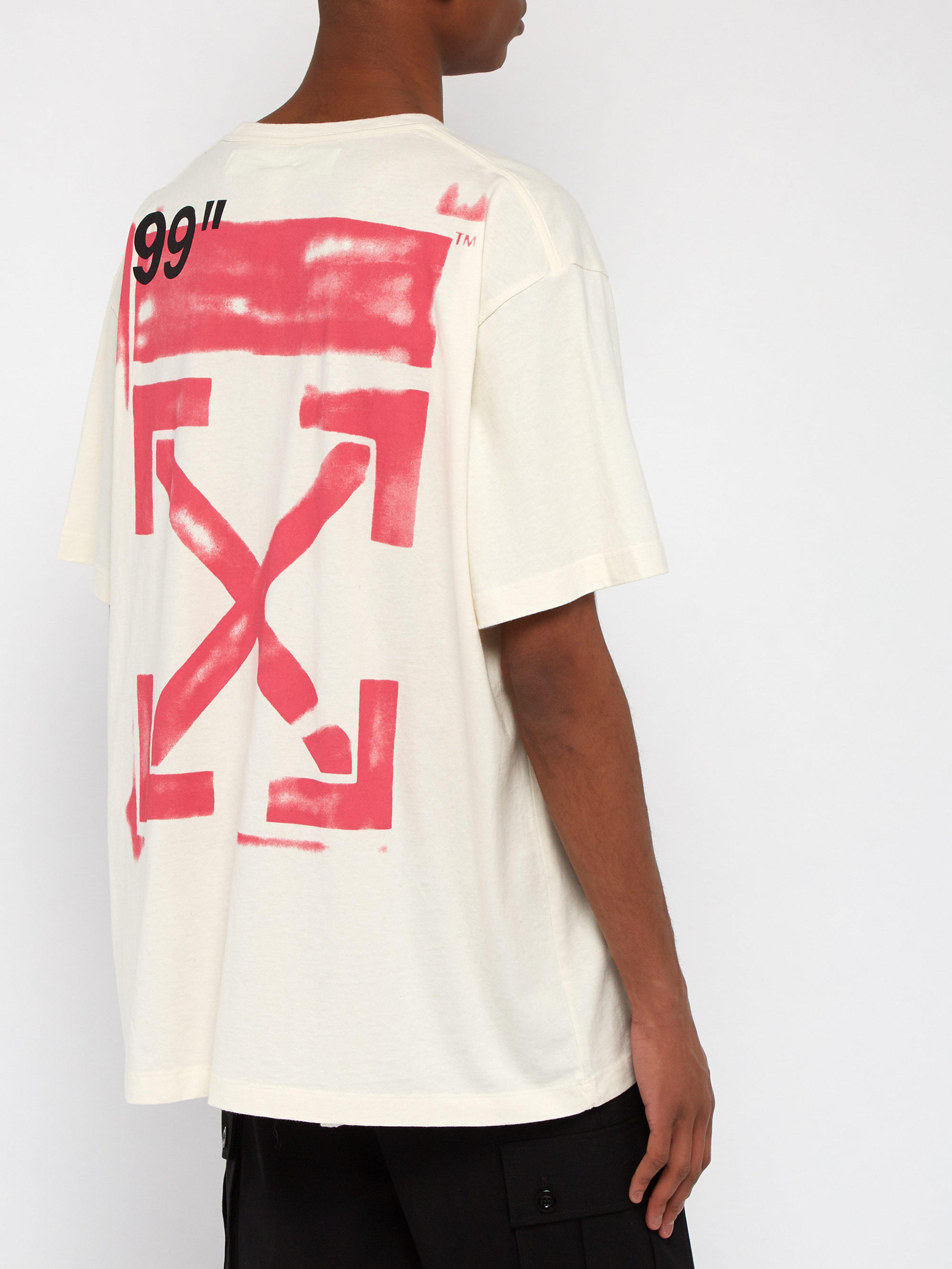 Off-White c/o Virgil Abloh Stencil Arrow Print Cotton T Shirt for Men ...