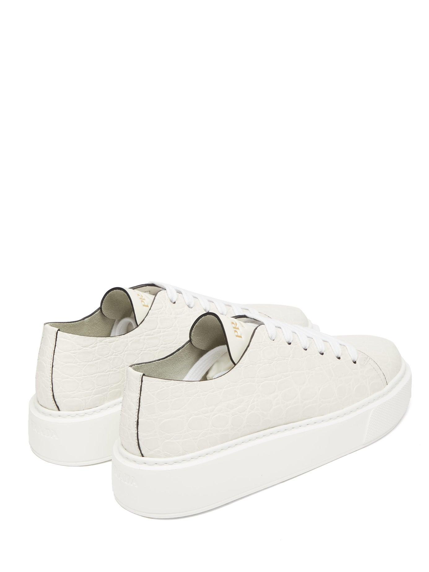 prada raised sole low tops white