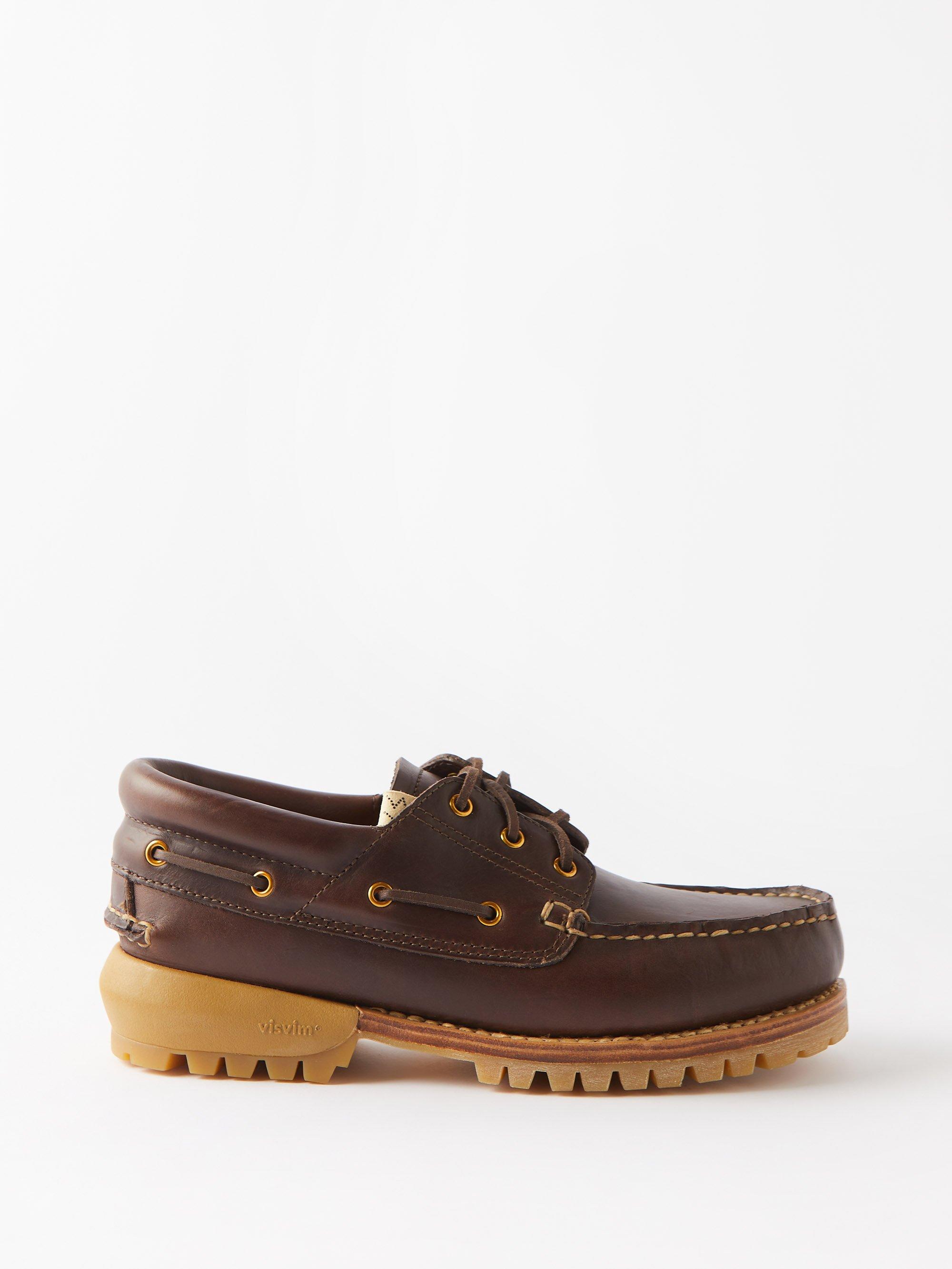 Visvim Wallace Deck-folk Leather Shoes in Brown for Men | Lyst Canada