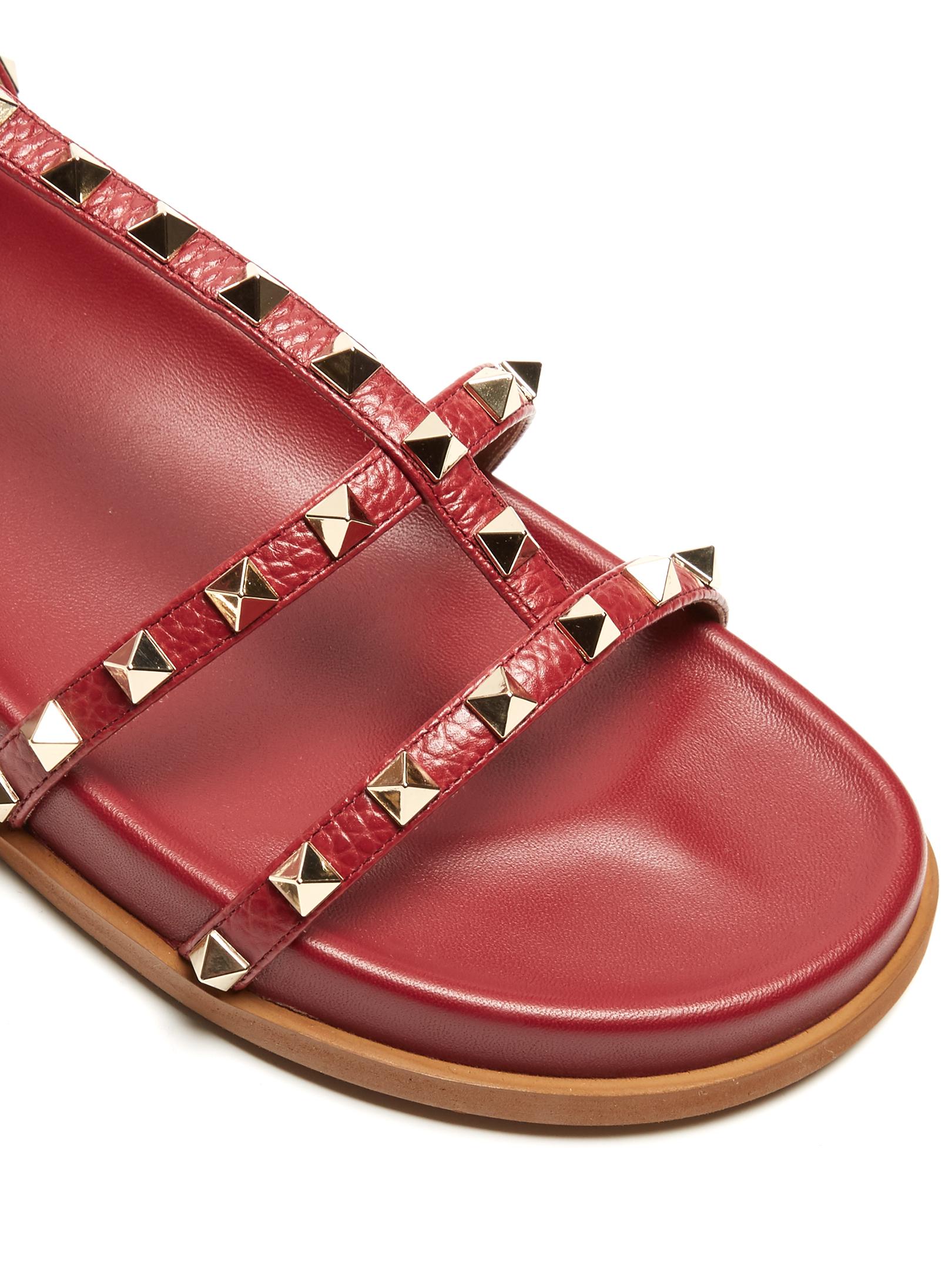 valentino submerge rockstud leather sandals