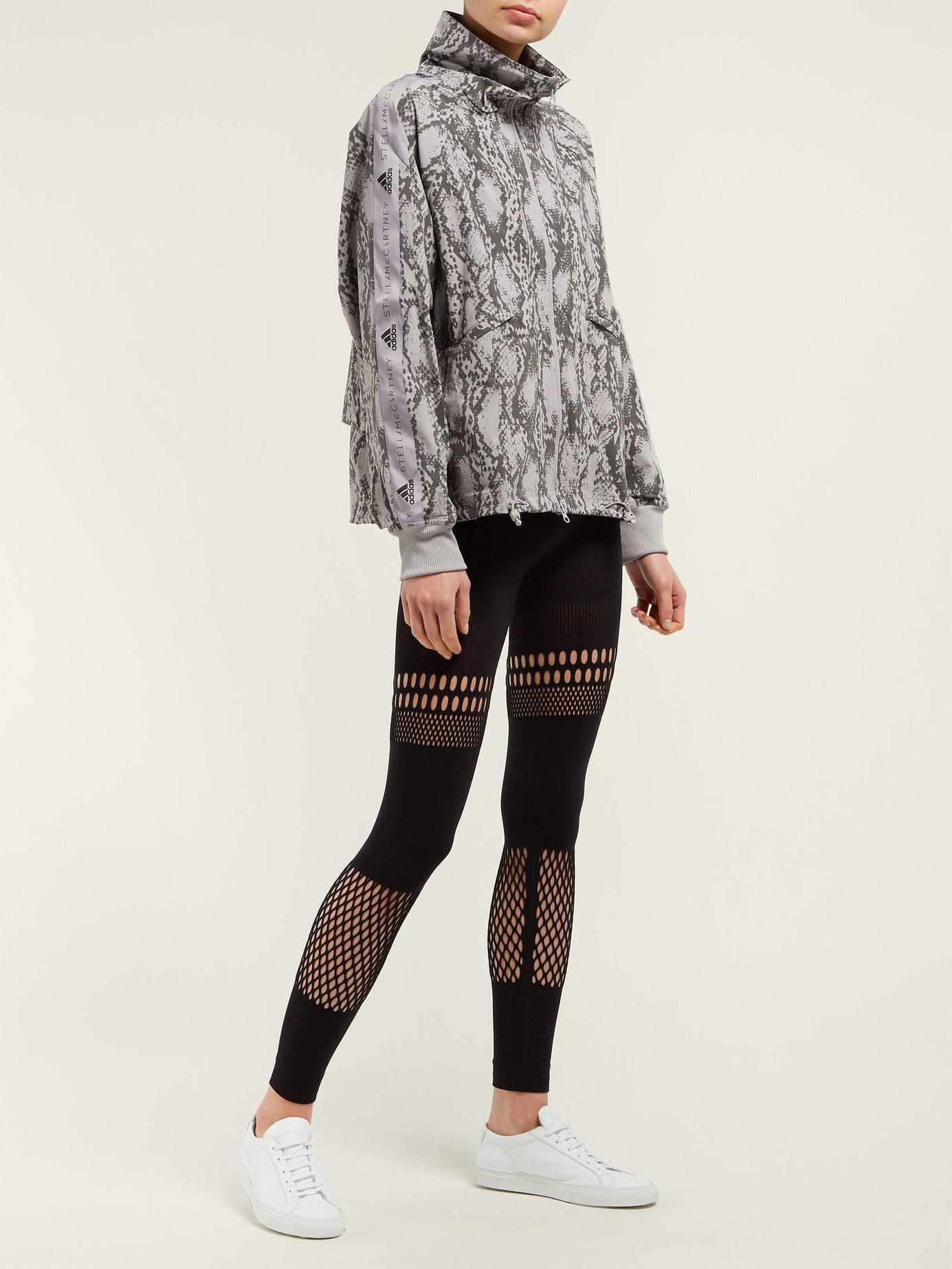 adidas By Stella McCartney Snake-print Performance Jacket in Grey (Gray ...