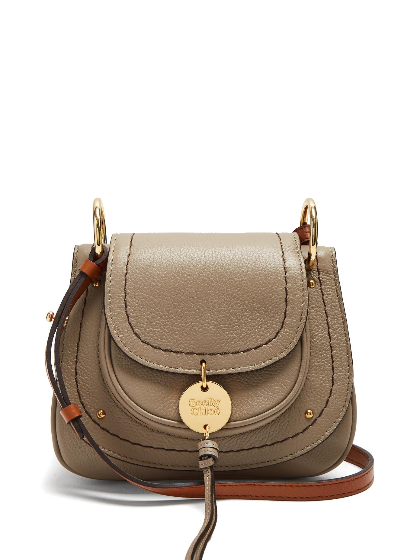 See By Chloé Susie Mini Leather Cross-body Bag in Light Grey (Gray) | Lyst