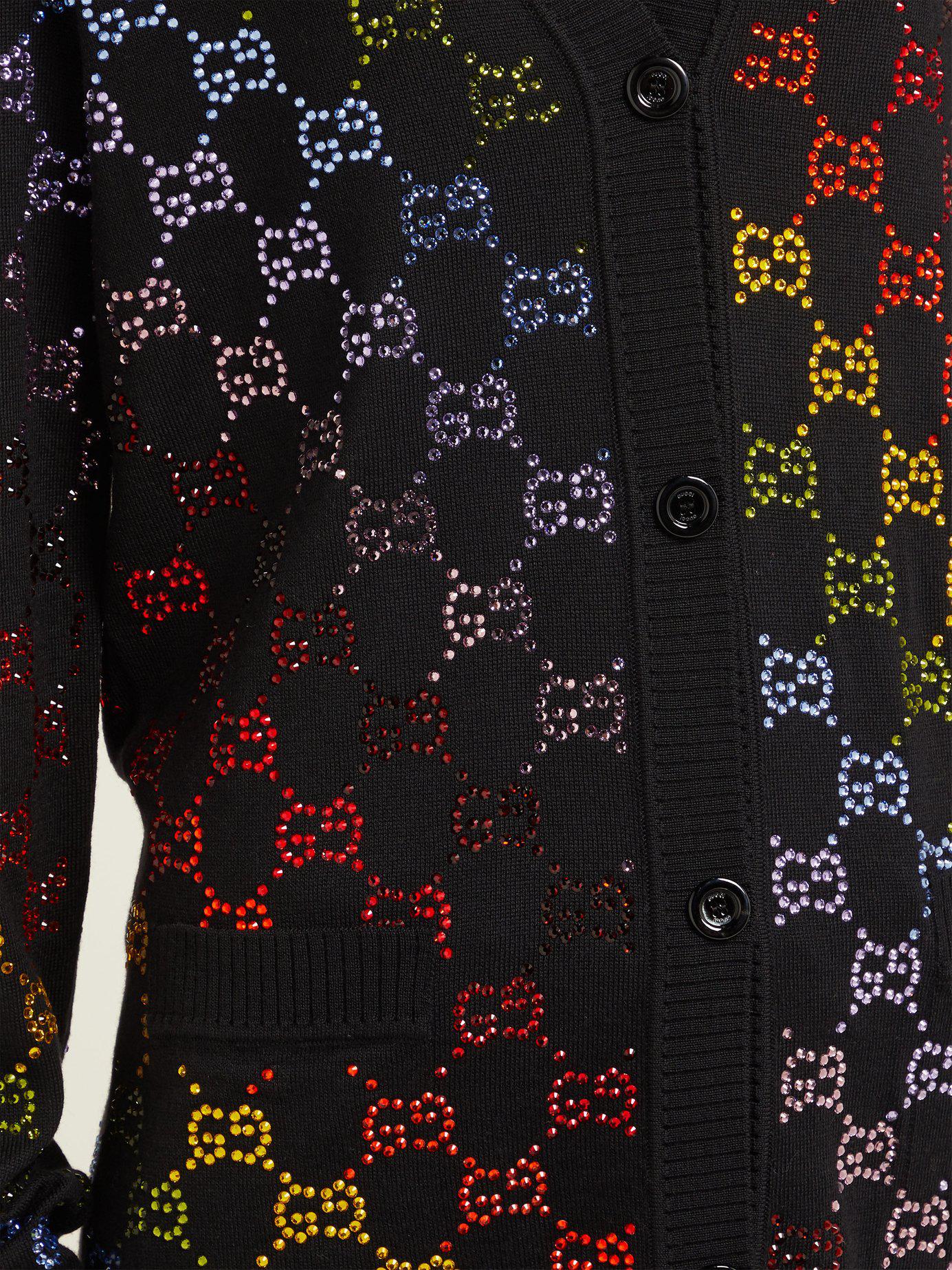 gucci crystal cardigan