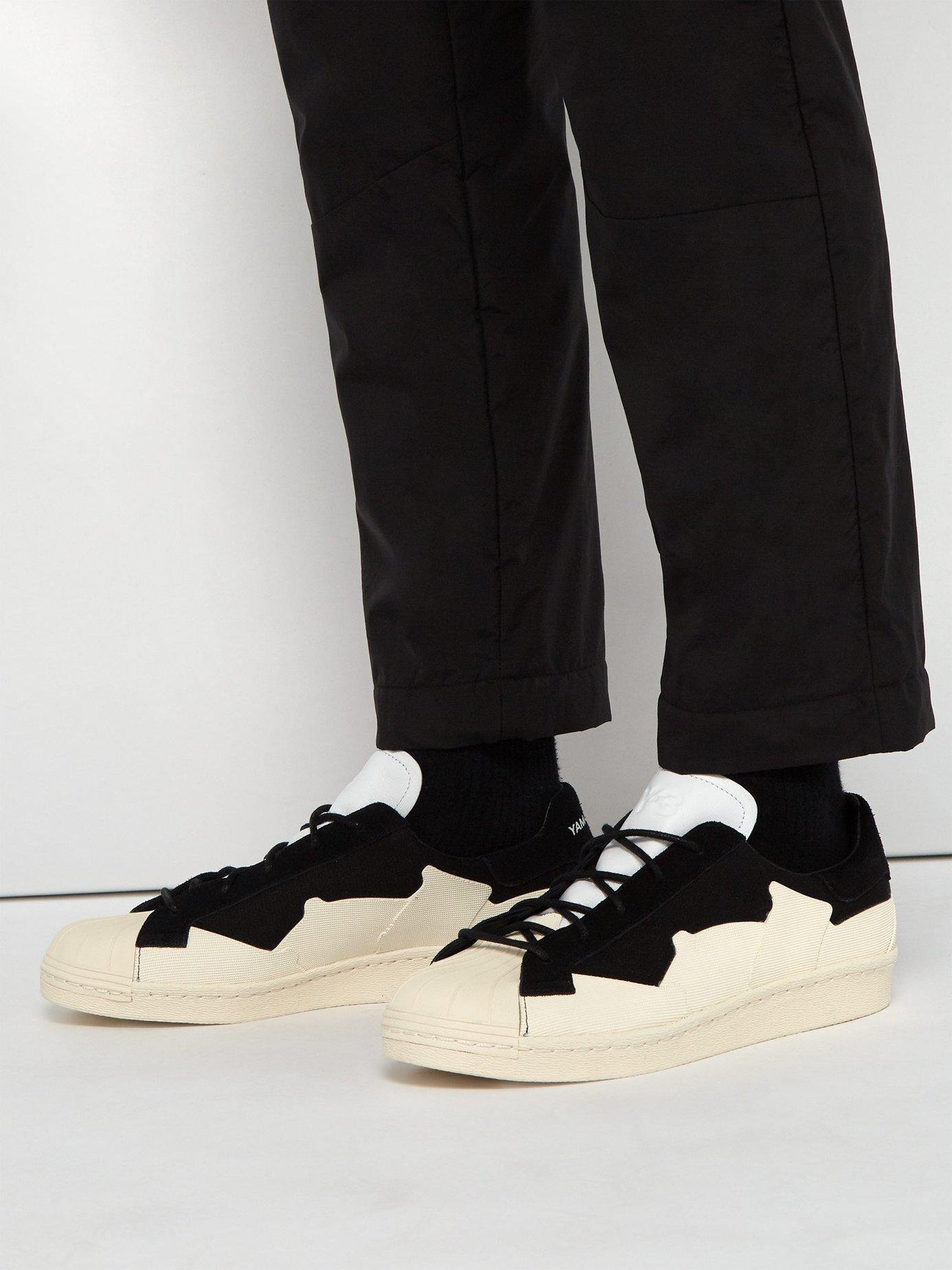 Y-3 Canvas Black And White Super Takusan Sneakers for Men - Lyst
