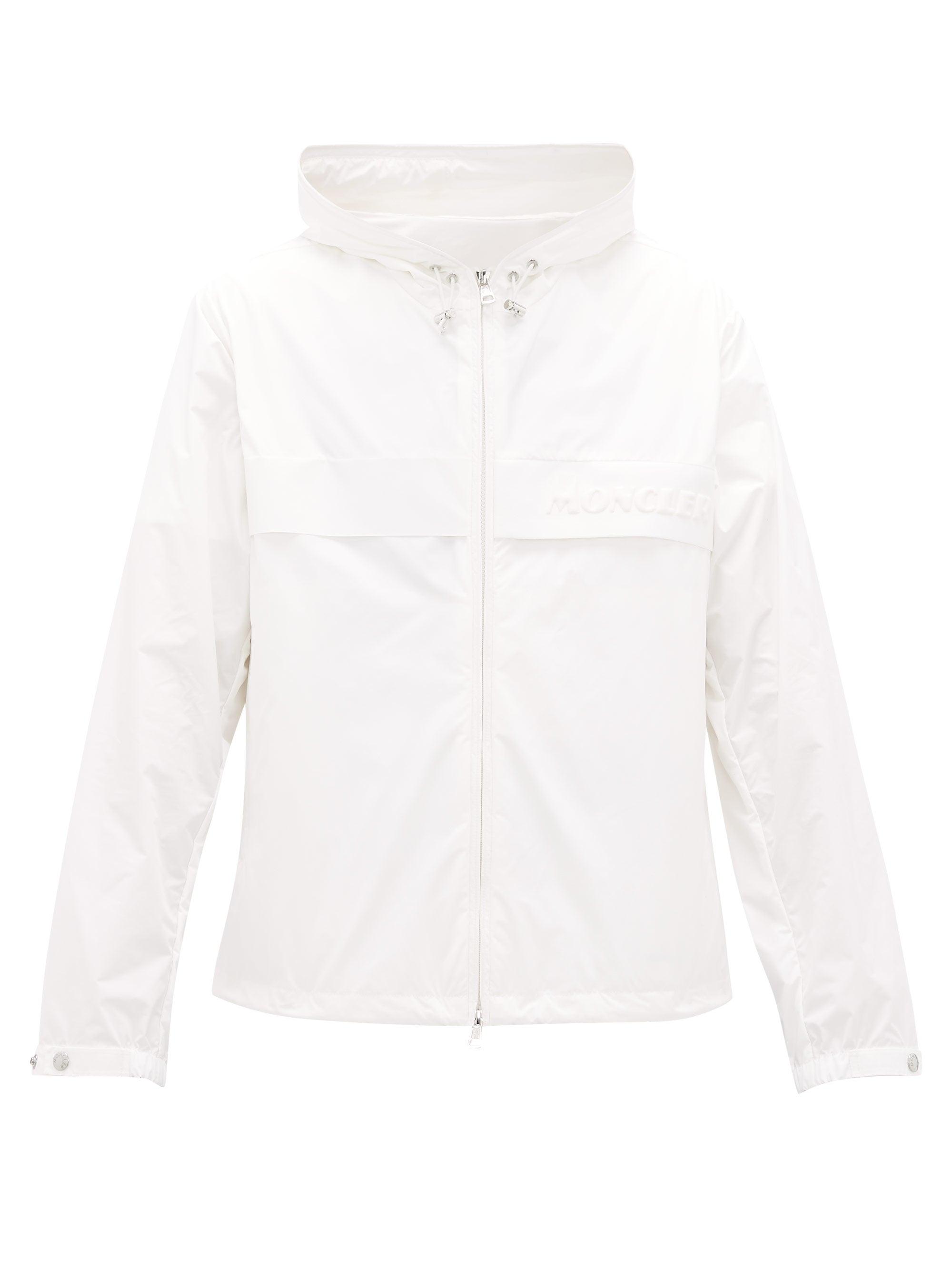 Moncler Benoit Logo-debossed Technical Jacket in White for Men | Lyst