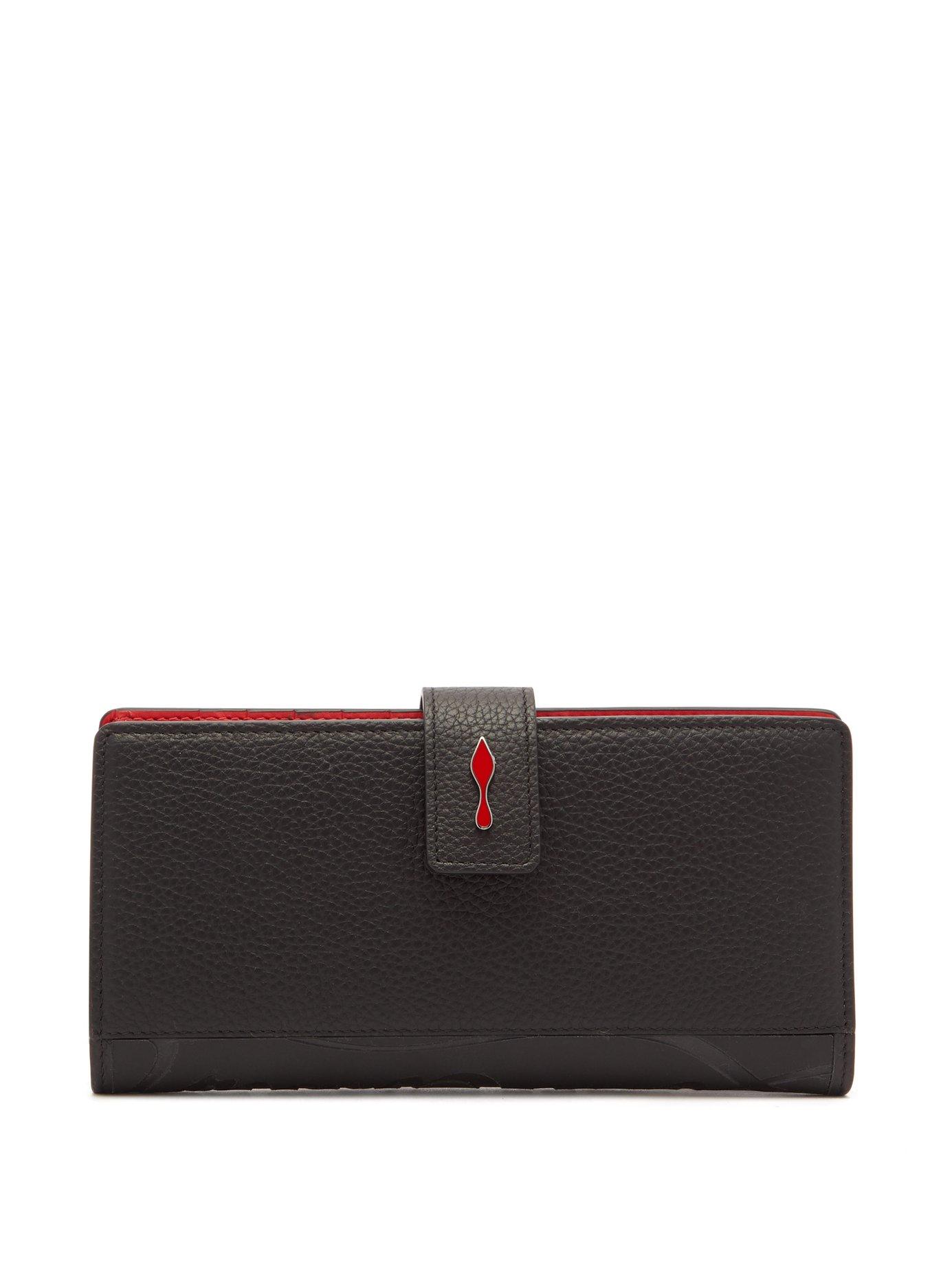 Christian Louboutin Paloma Continental Leather Wallet in Black 