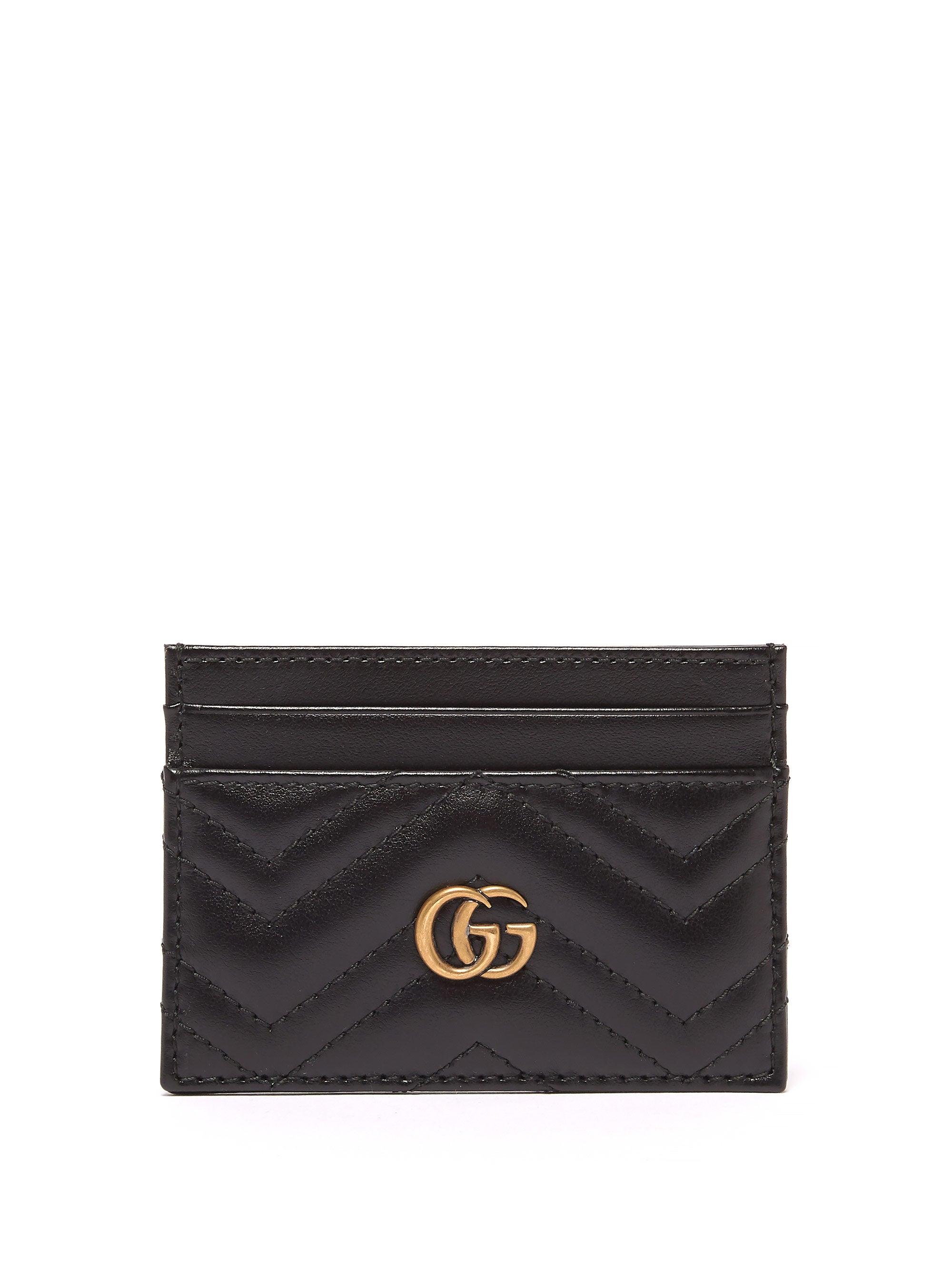 Gucci GG Marmont Leather Card Holder in 