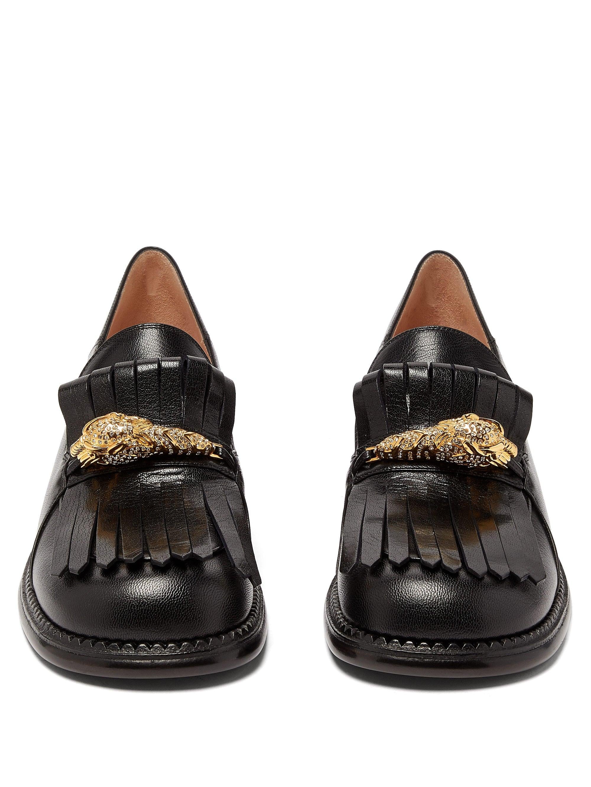 Gucci Jordaan Tiger-print Leather 