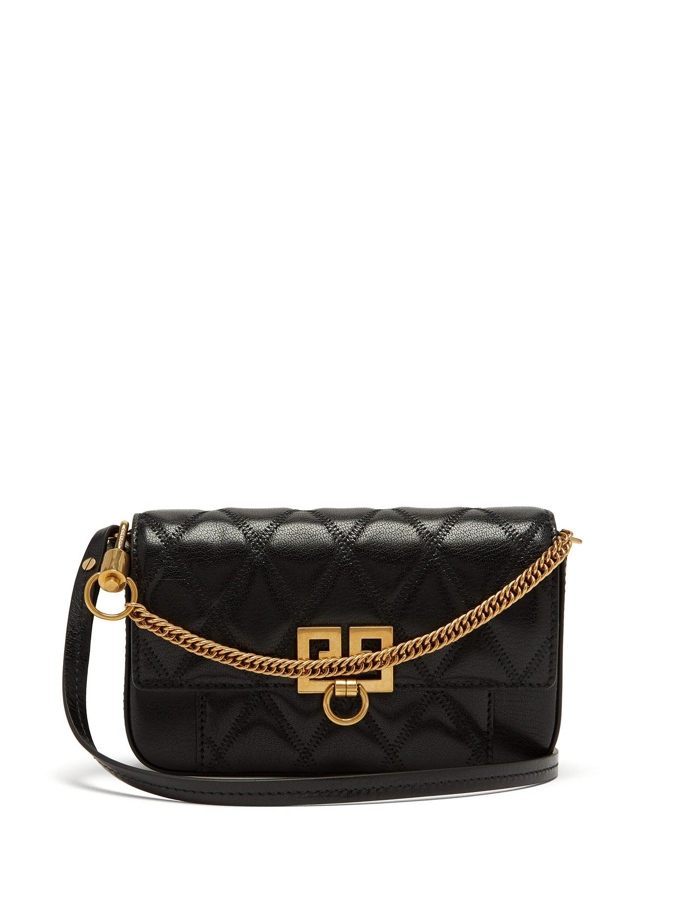 Givenchy Pocket Quilted Leather Cross Body Bag in Black - Lyst