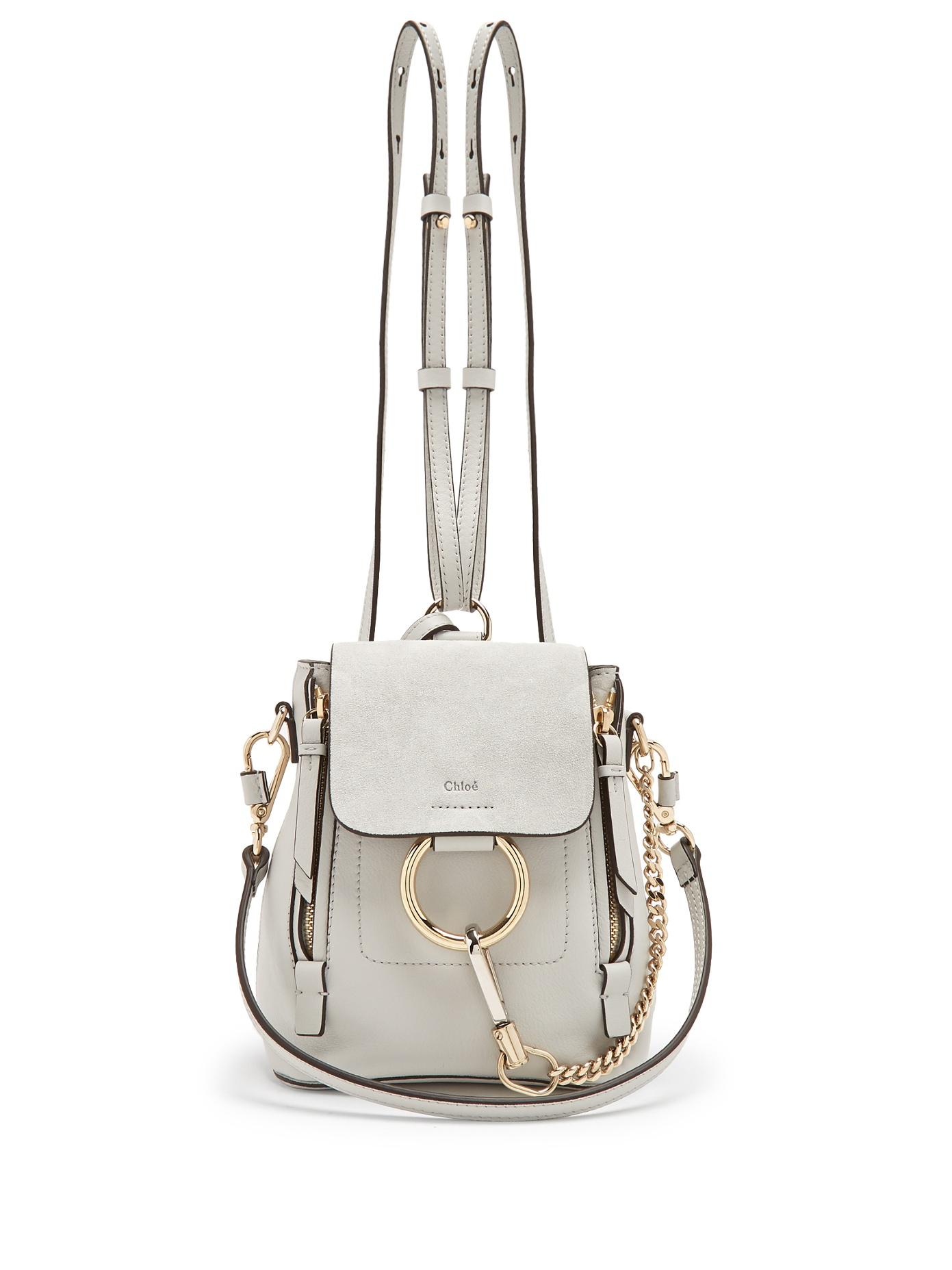 chloe leather backpack