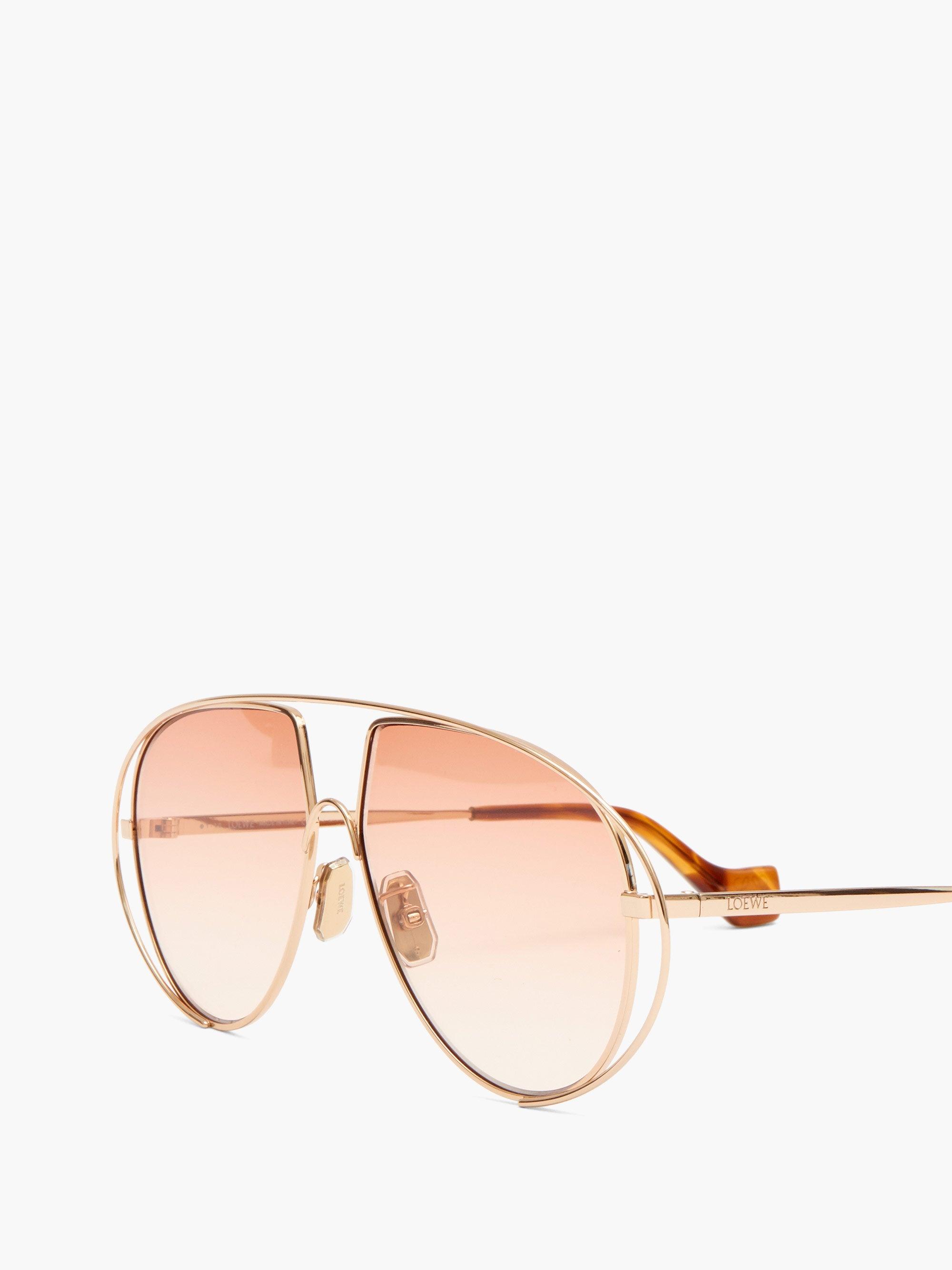 Aviator sunglasses Louis Vuitton Pink in Metal - 33599291