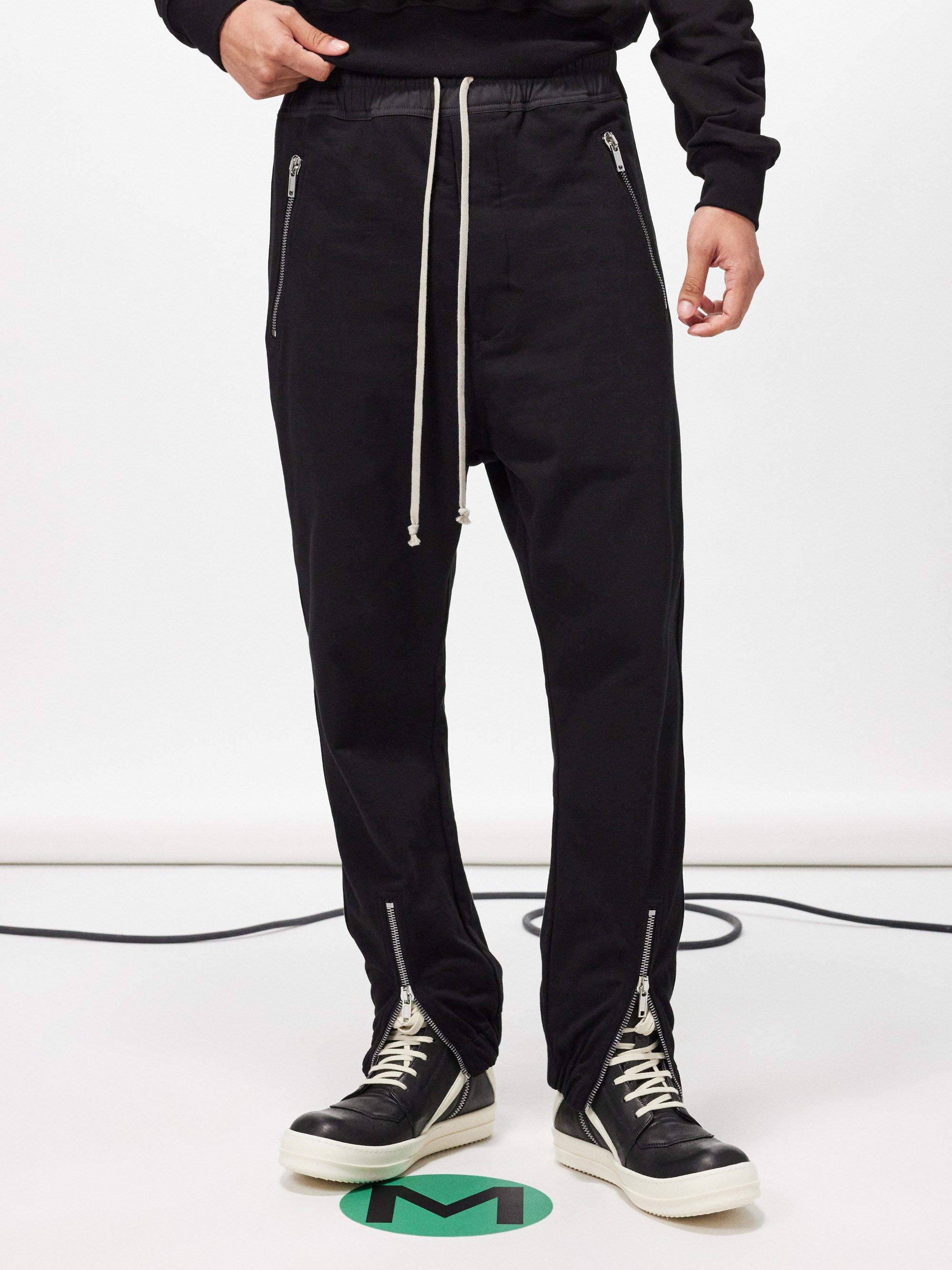 Black Cotton Drawstring Waist Pant