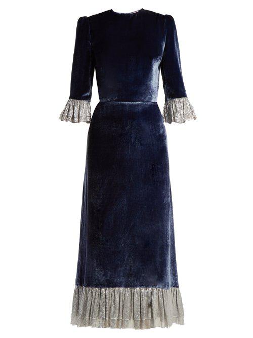 Wife Falconetti Crushed-velvet Dress 
