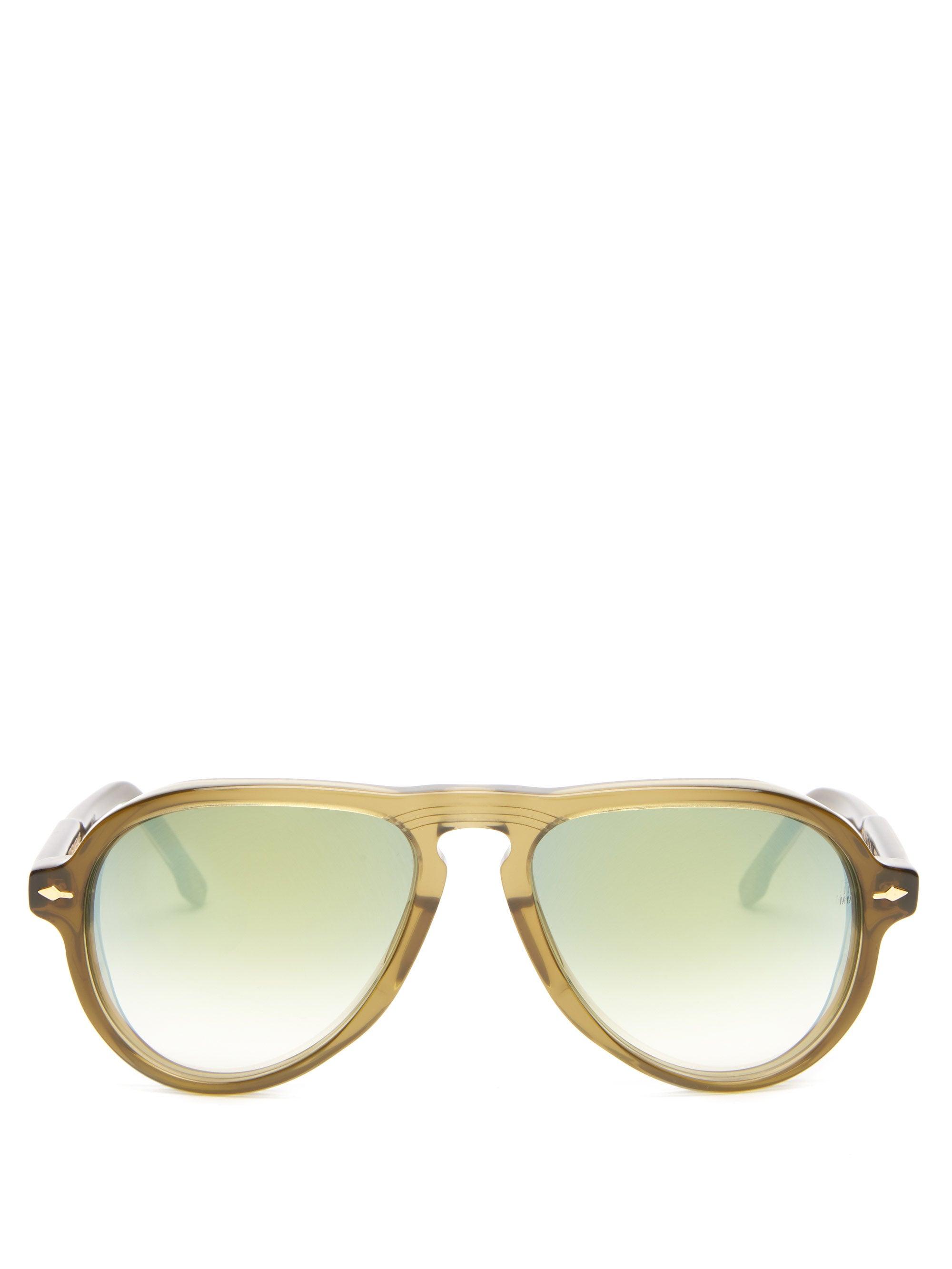 Jacques Marie Mage Montana Acetate Aviator Sunglasses in Green for Men |  Lyst
