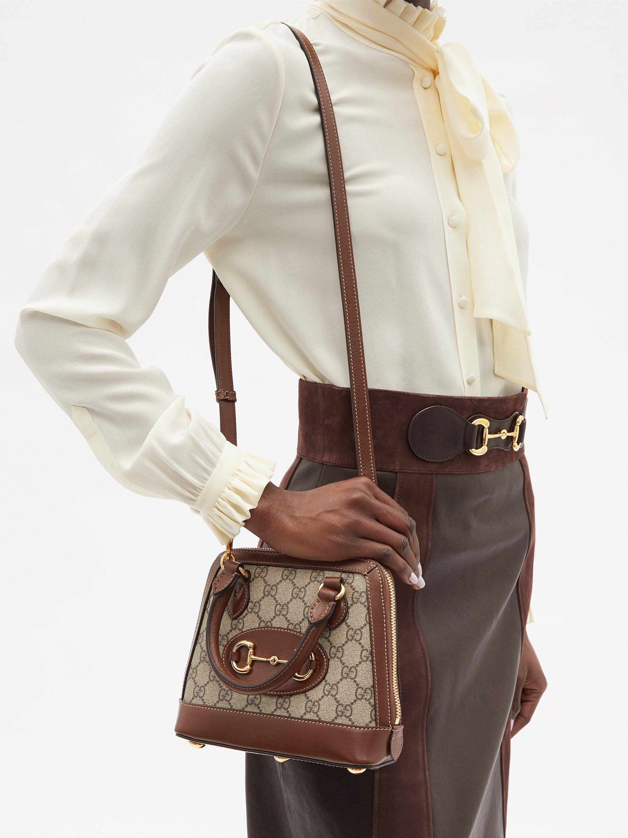 GUCCI 1955 HORSEBIT shoulder bag GG Supreme brown #purseblog #purseforum