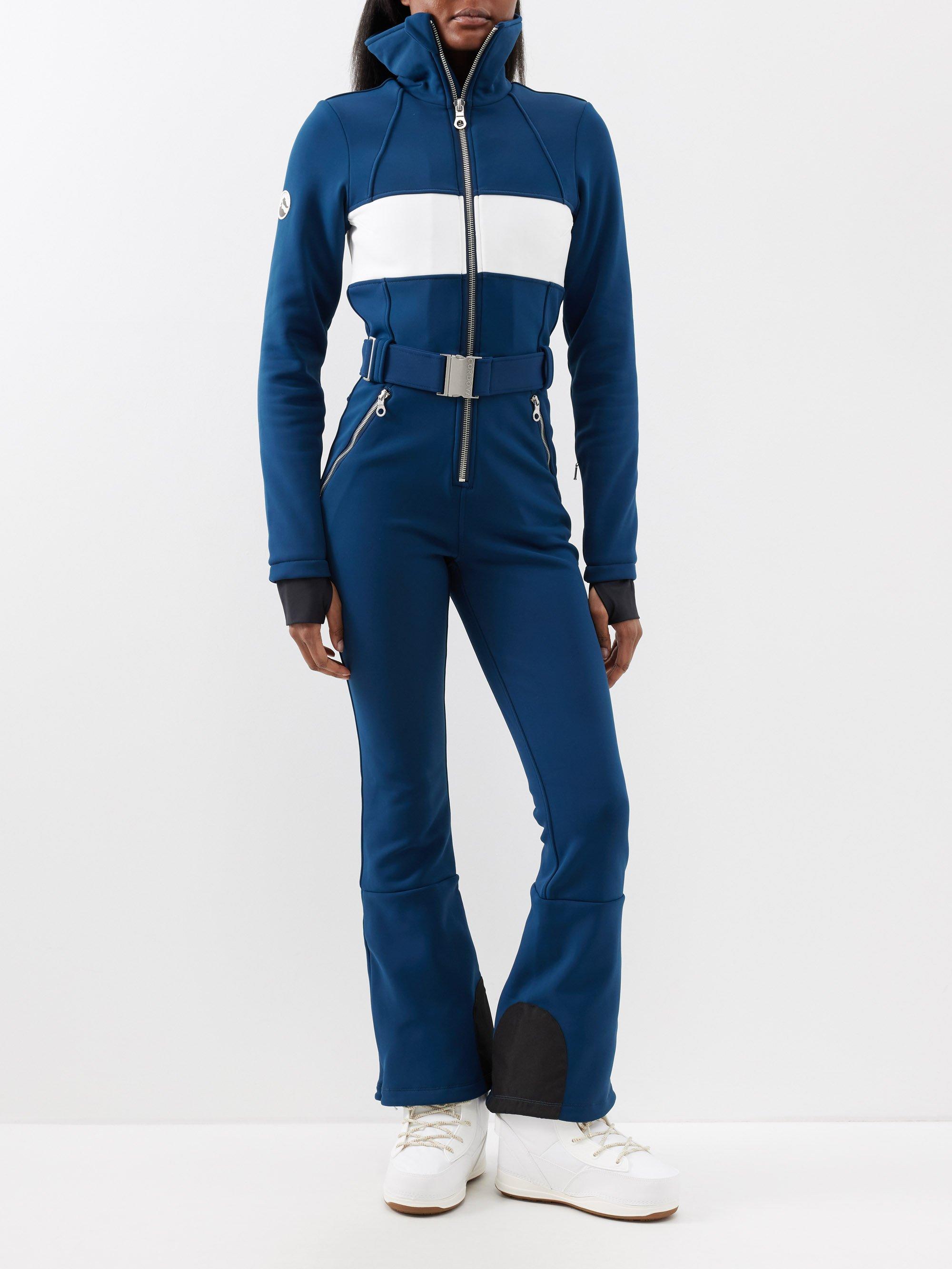 CORDOVA Fora High-neck Striped Ski Suit in Blue