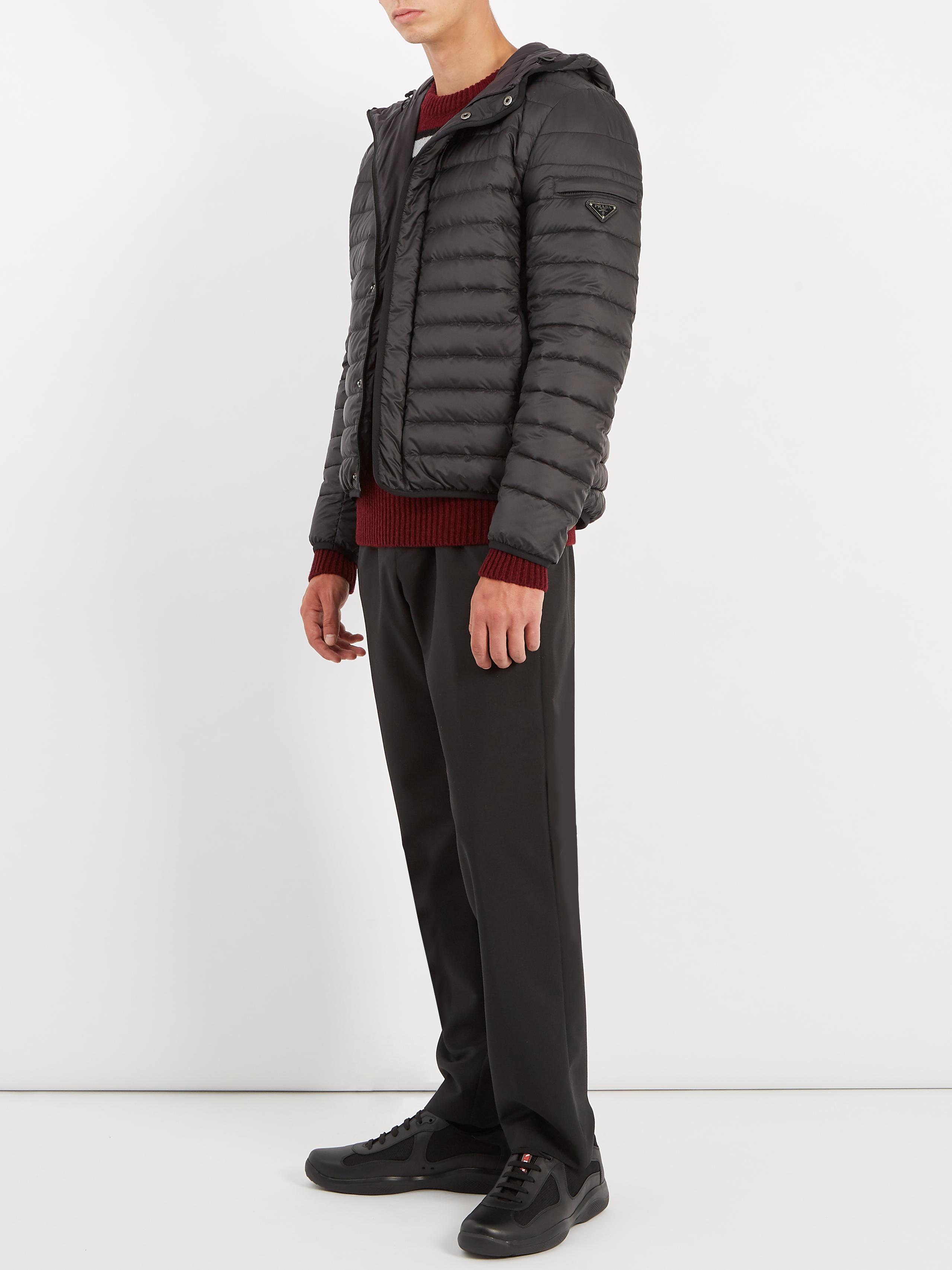 prada americas cup black leather