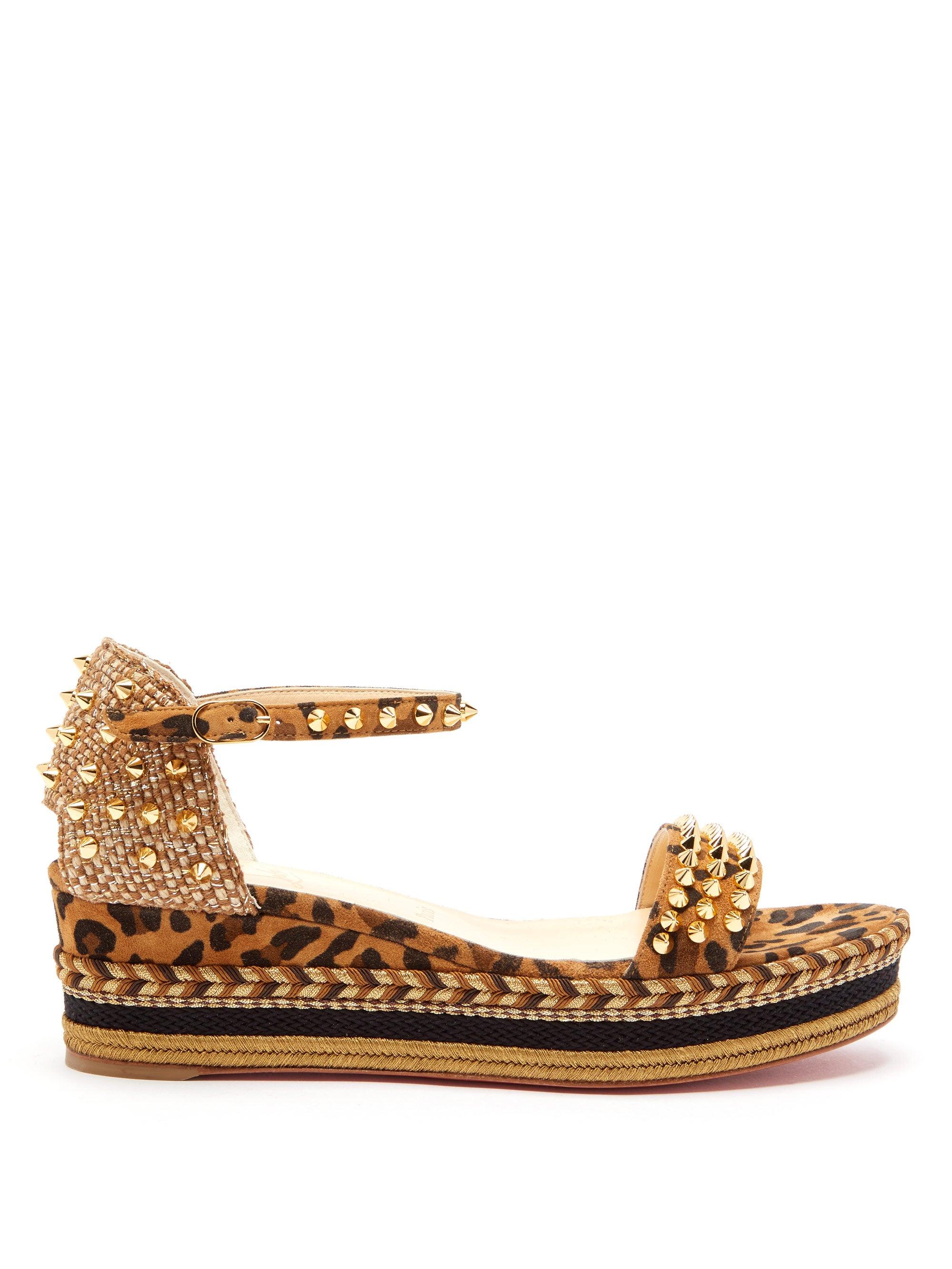 christian louboutin leopard sandals