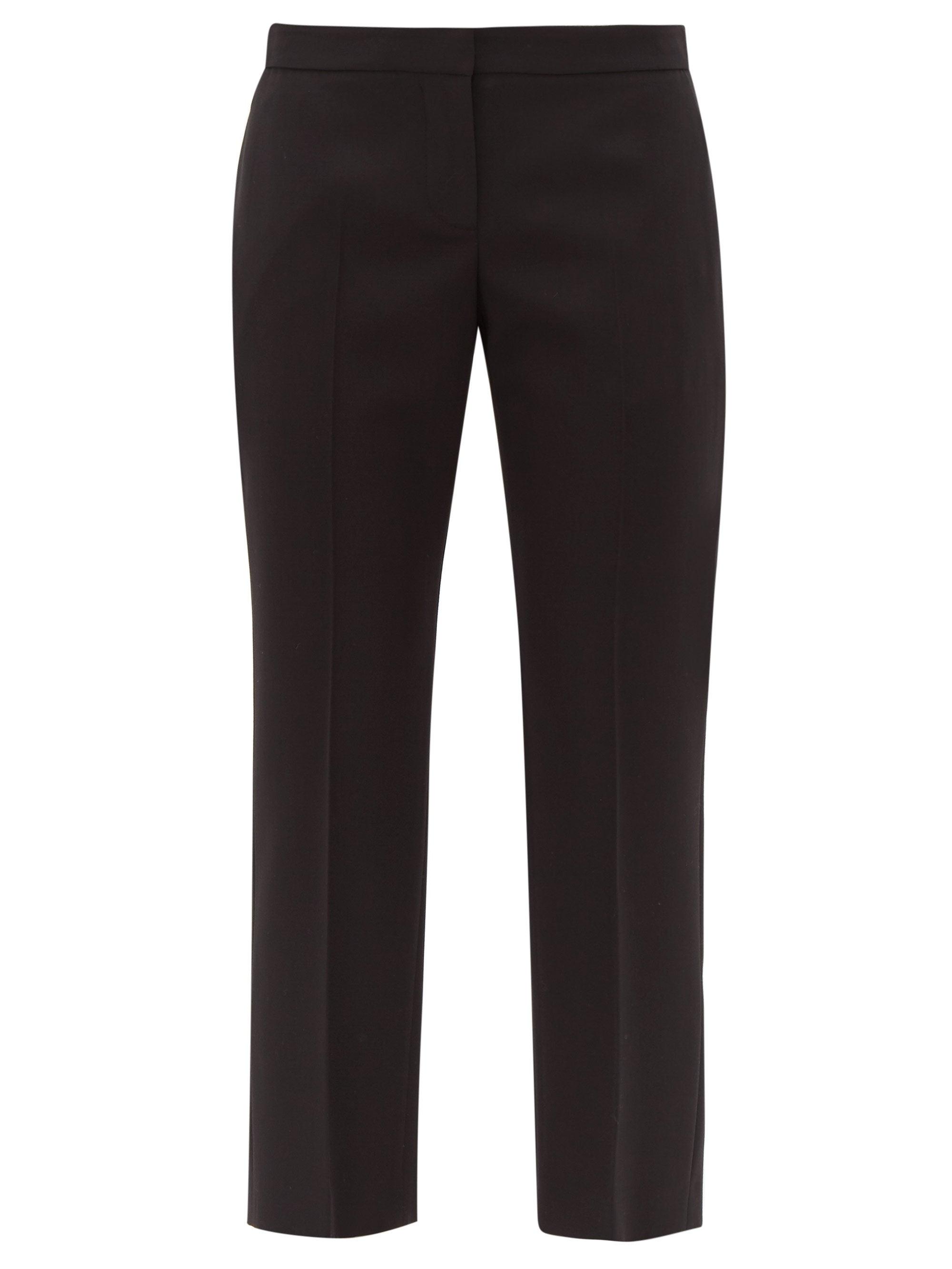 Alexander McQueen Wool-twill Tailored Trousers in Black - Lyst