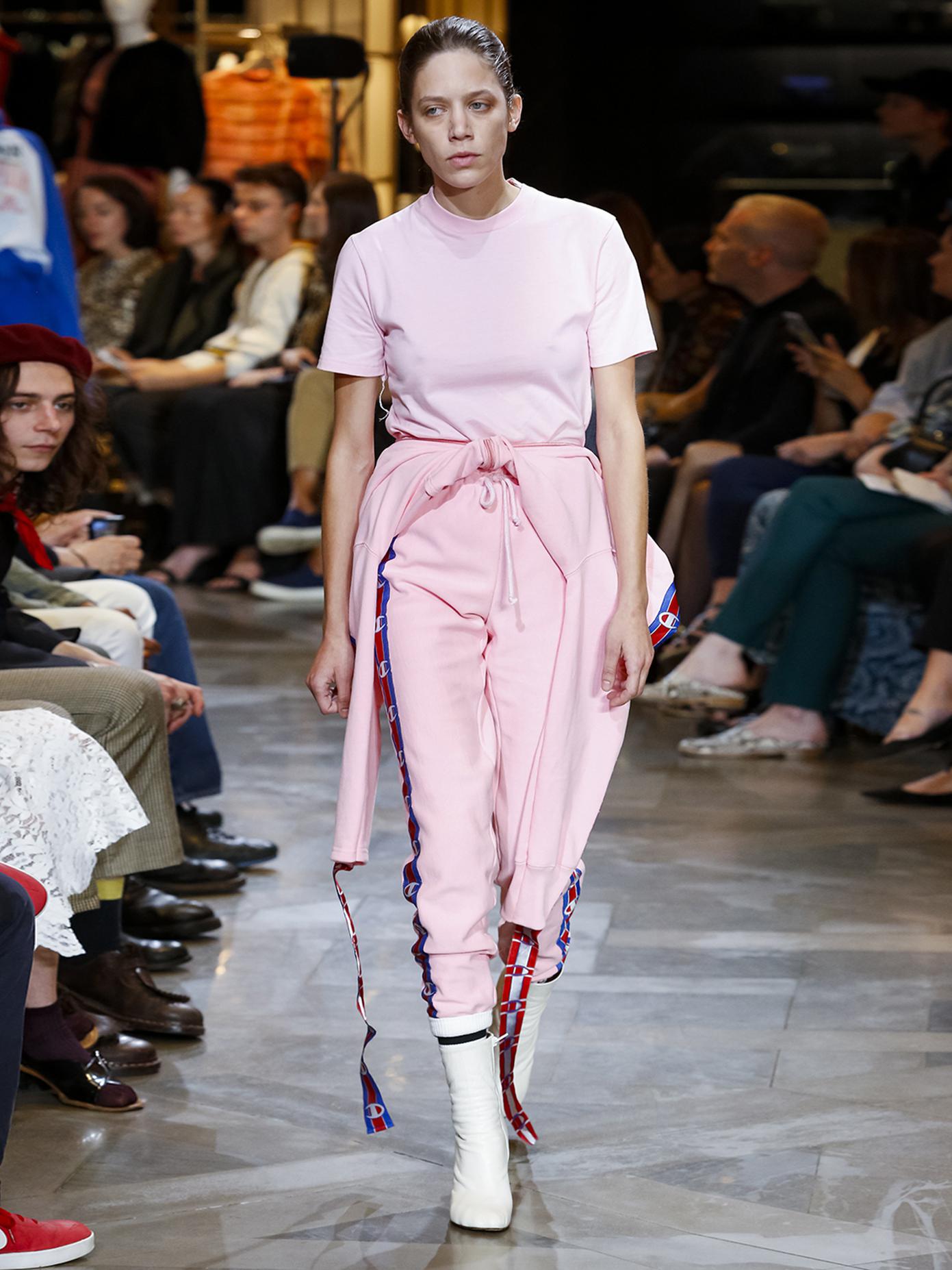 Vetements X Champion Cotton-blend Track Pants in Pink - Lyst