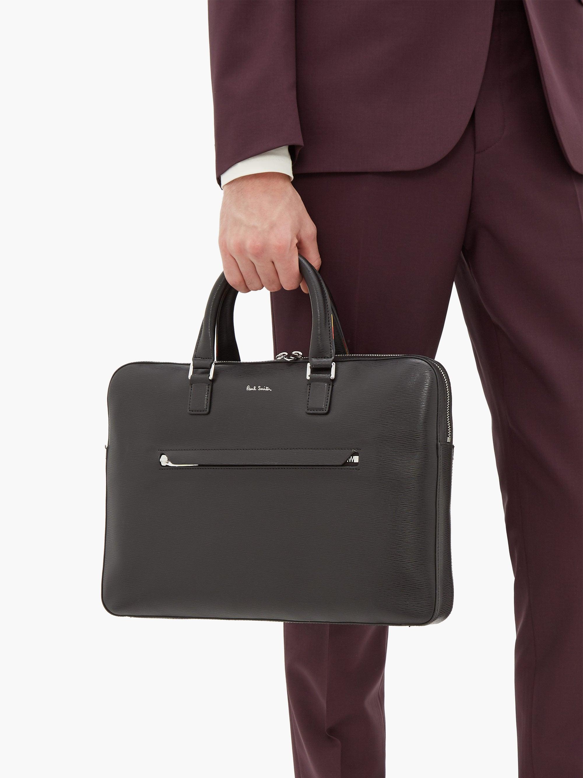 Paul Smith Leather Briefcase in Black for Men - Lyst