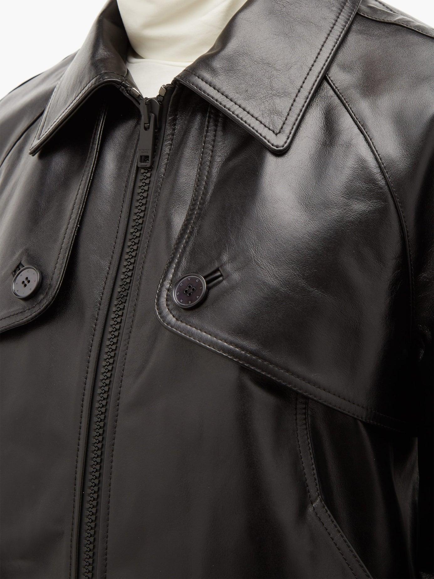 shell leather jacket