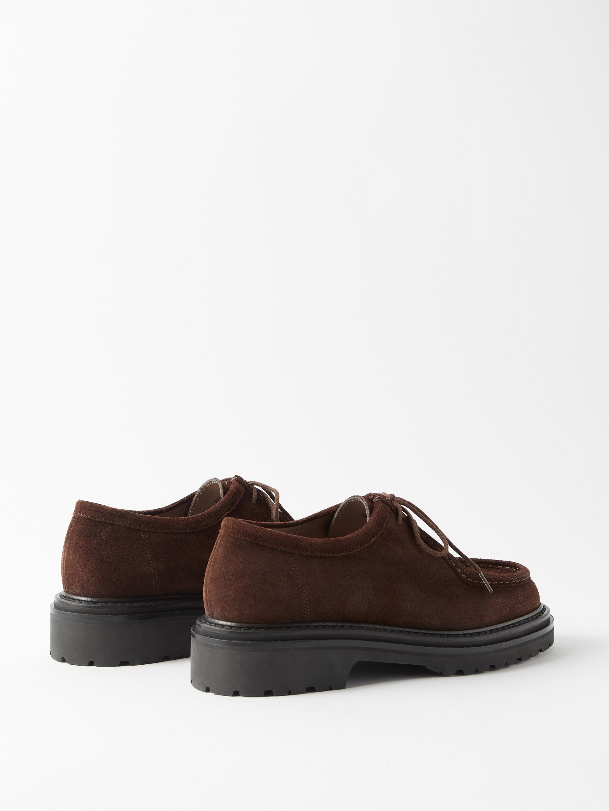 LEGRES 18 Tread-sole Suede Derby Shoes in Brown | Lyst