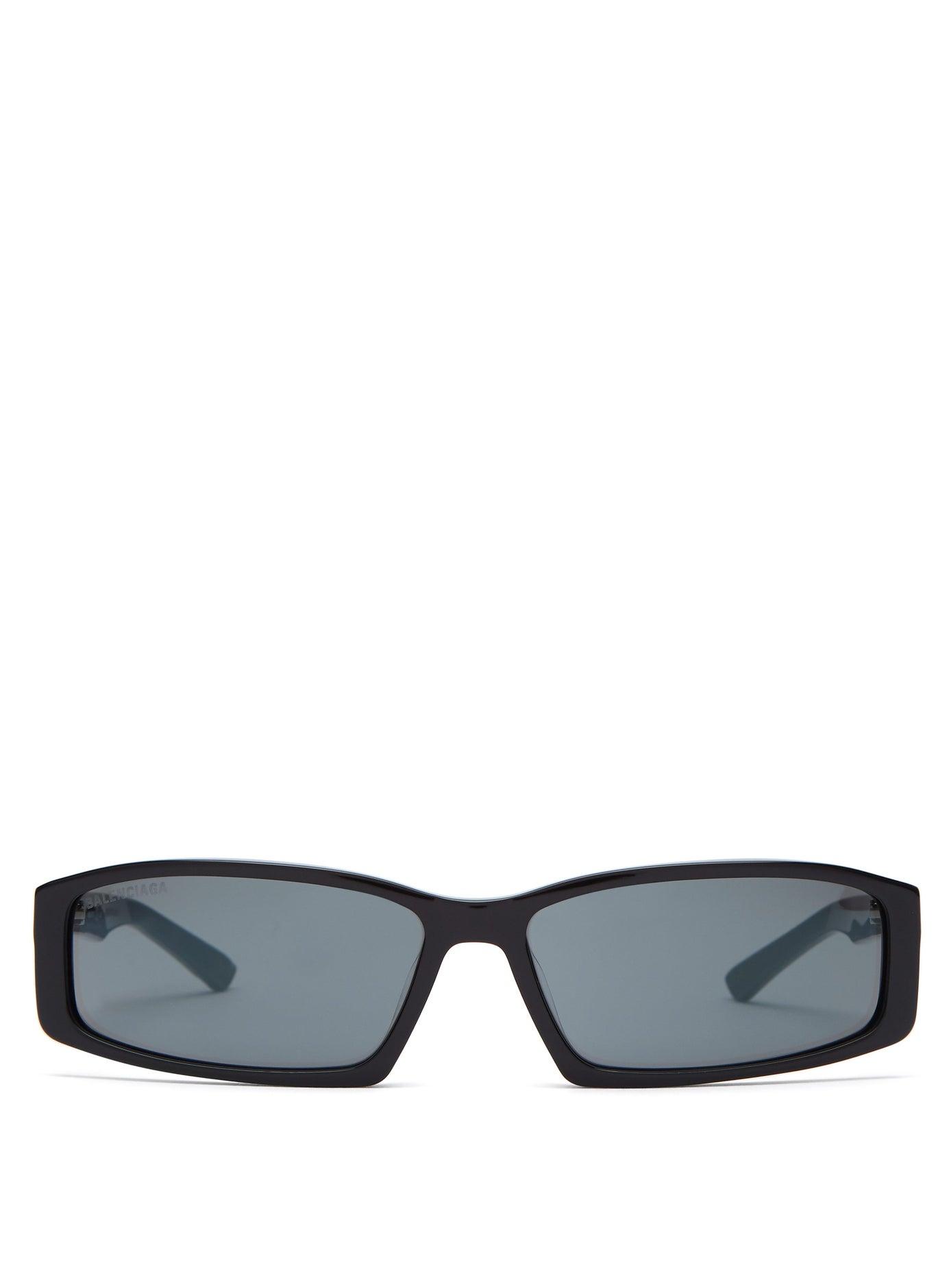 Balenciaga Neo Rectangle Acetate Sunglasses in Black for Men - Save 64% ...