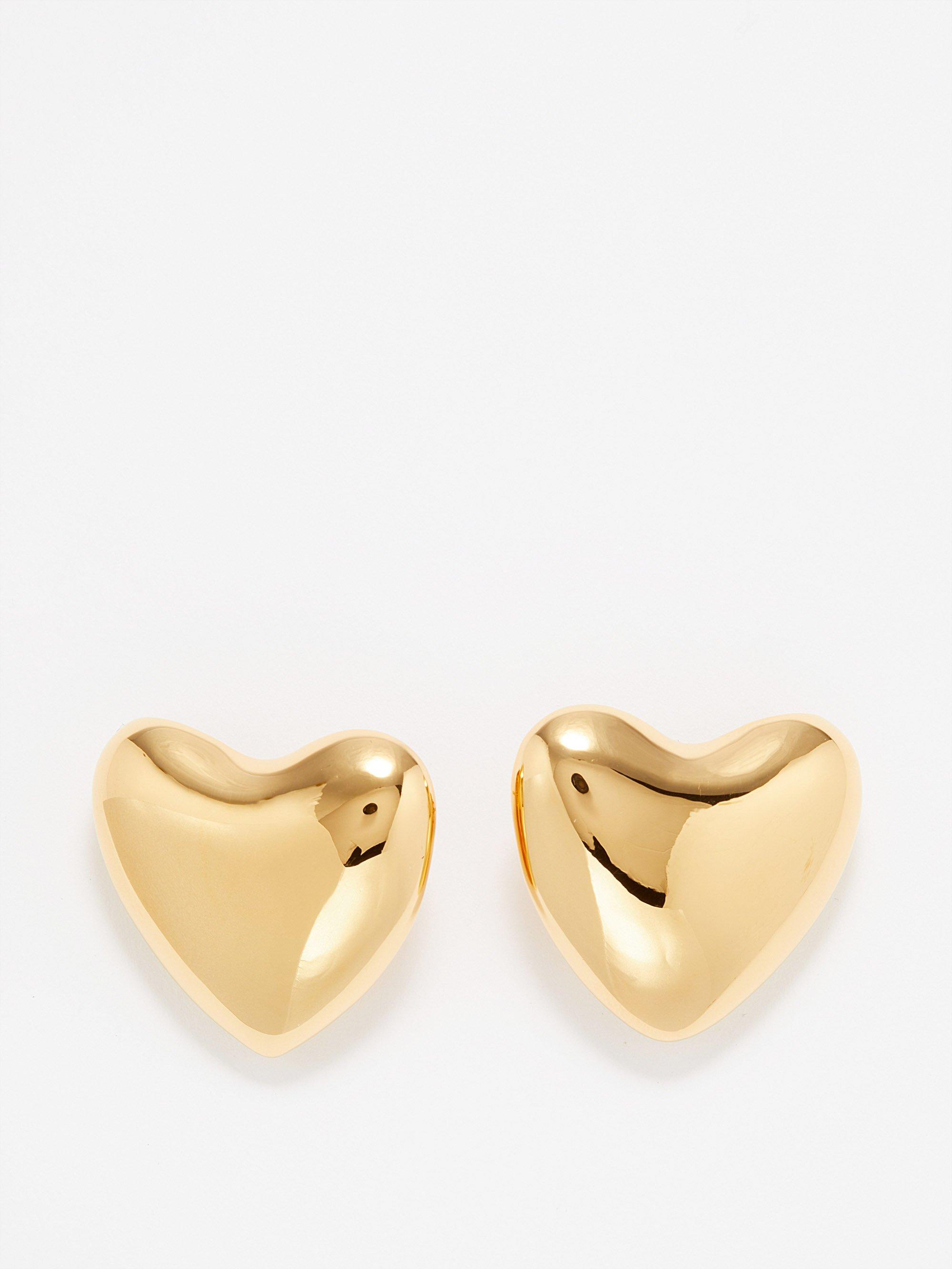 Annika Inez Voluptuous Heart 14kt Gold-filled Earrings in Natural