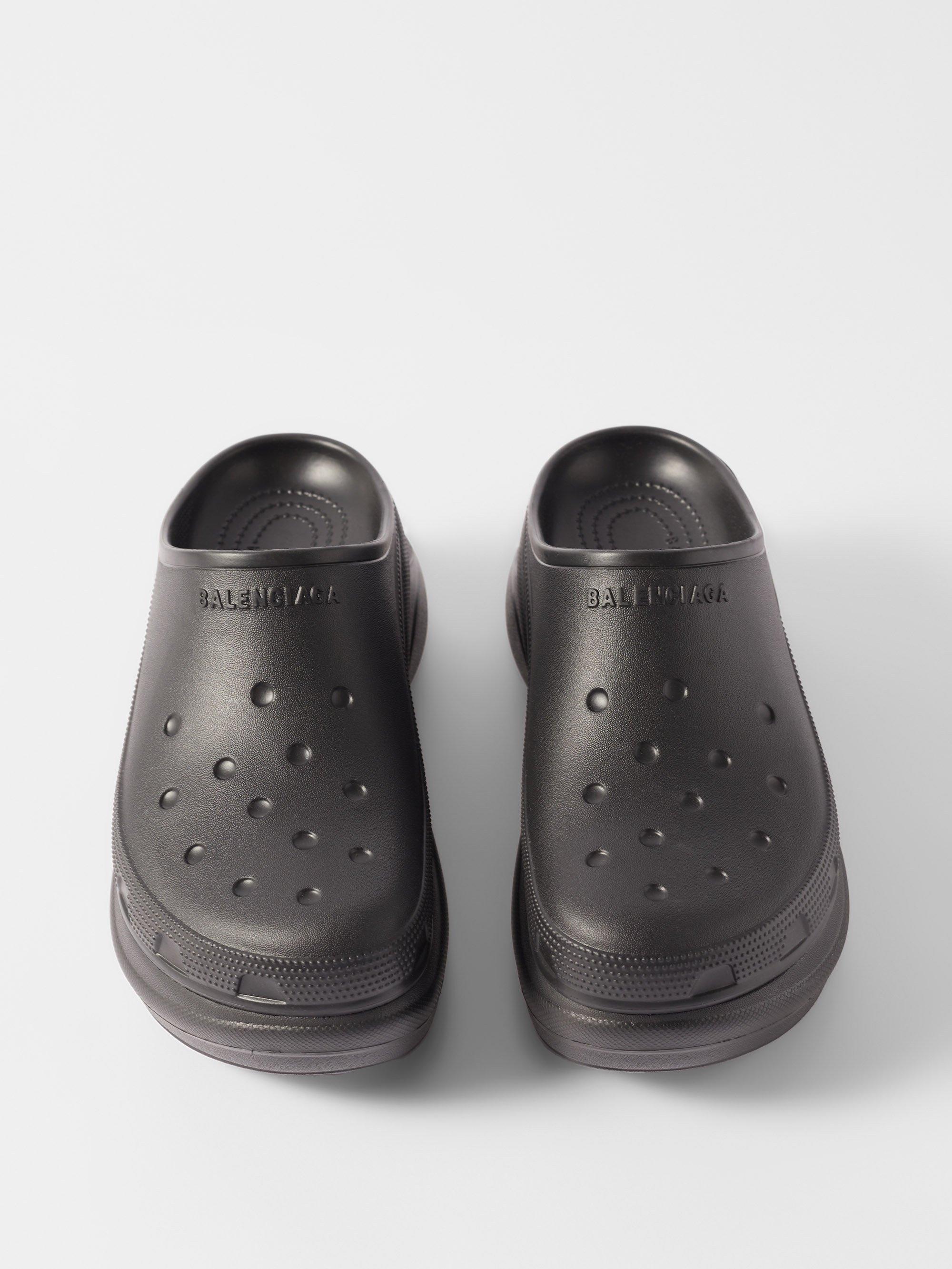 Balenciaga X Crocs 5 Platform Rubber Clogs in Black | Lyst