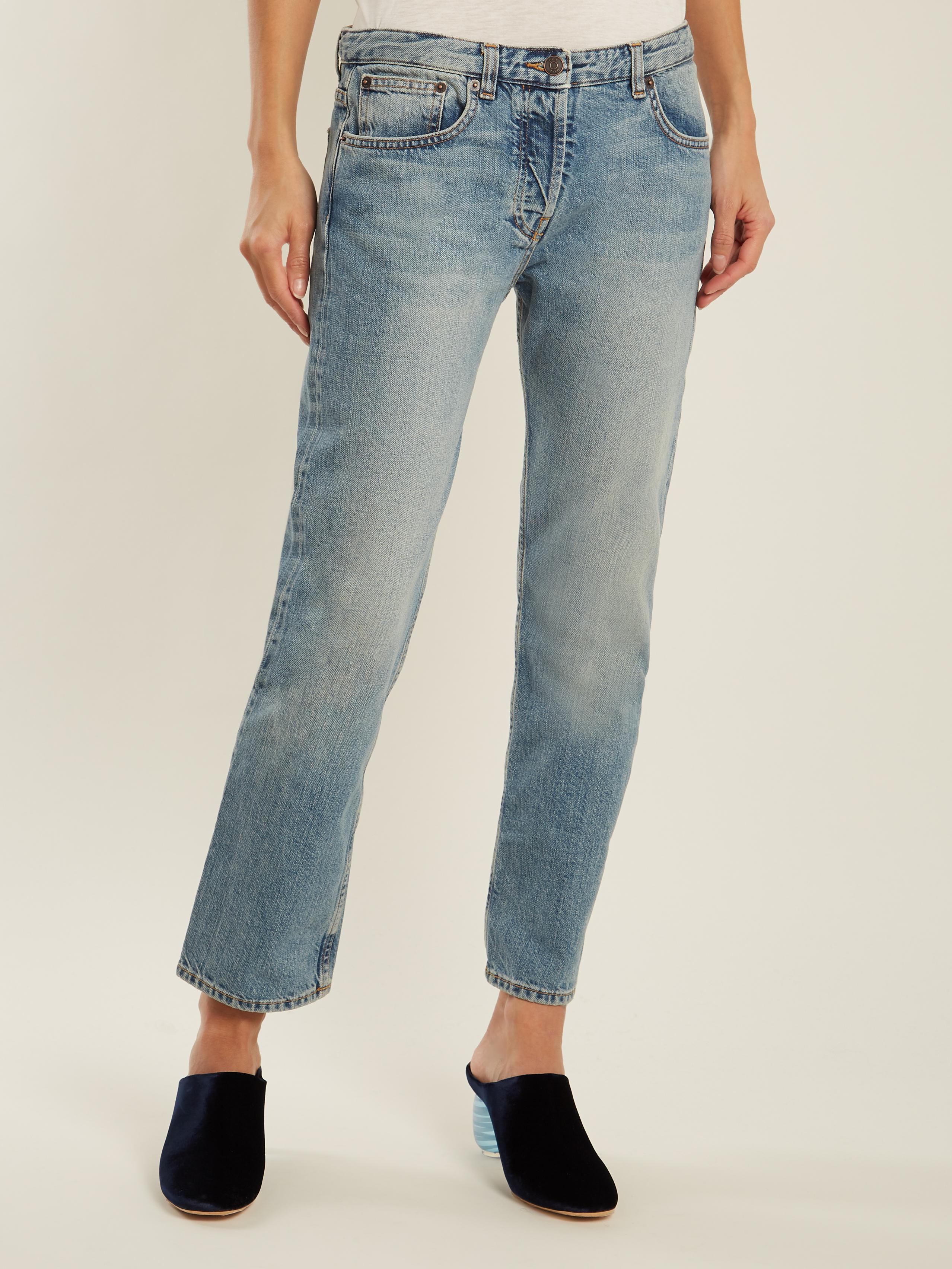 The Row Denim Ashland Low-rise Straight-leg Jeans in Denim (Blue) - Lyst