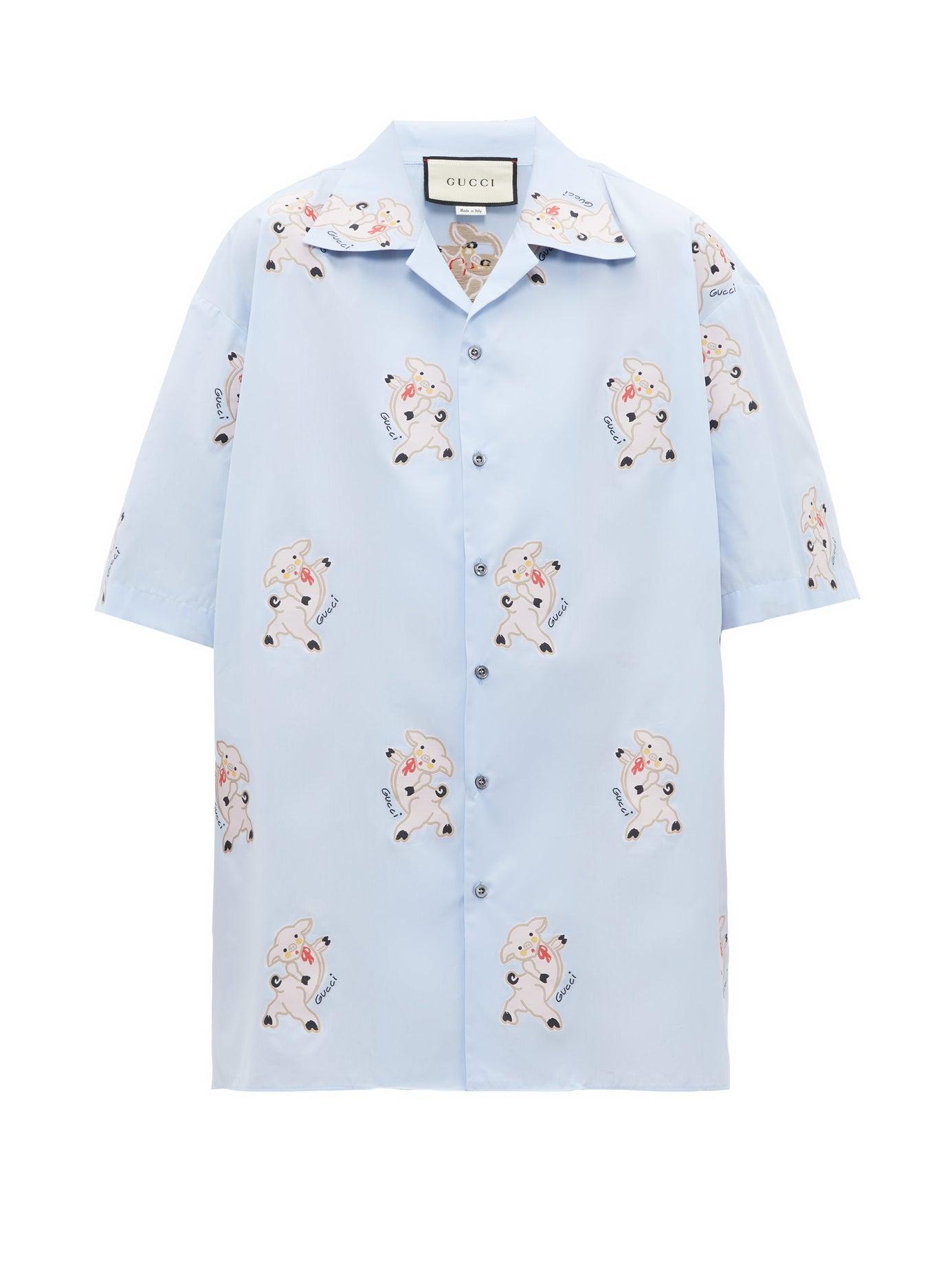 gucci embroidered shirt