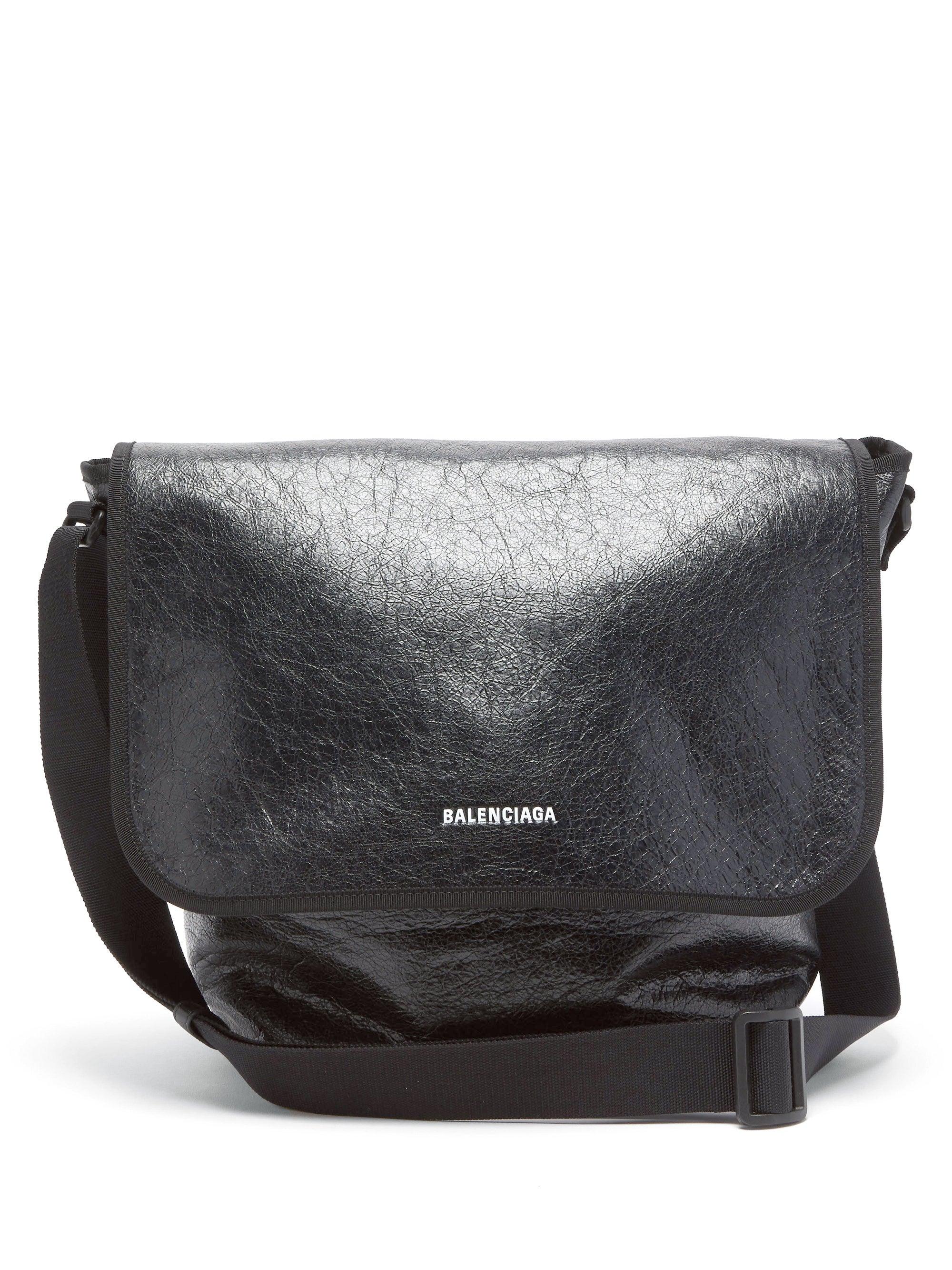 Balenciaga Explorer Textured-leather Messenger Bag for Men - Lyst