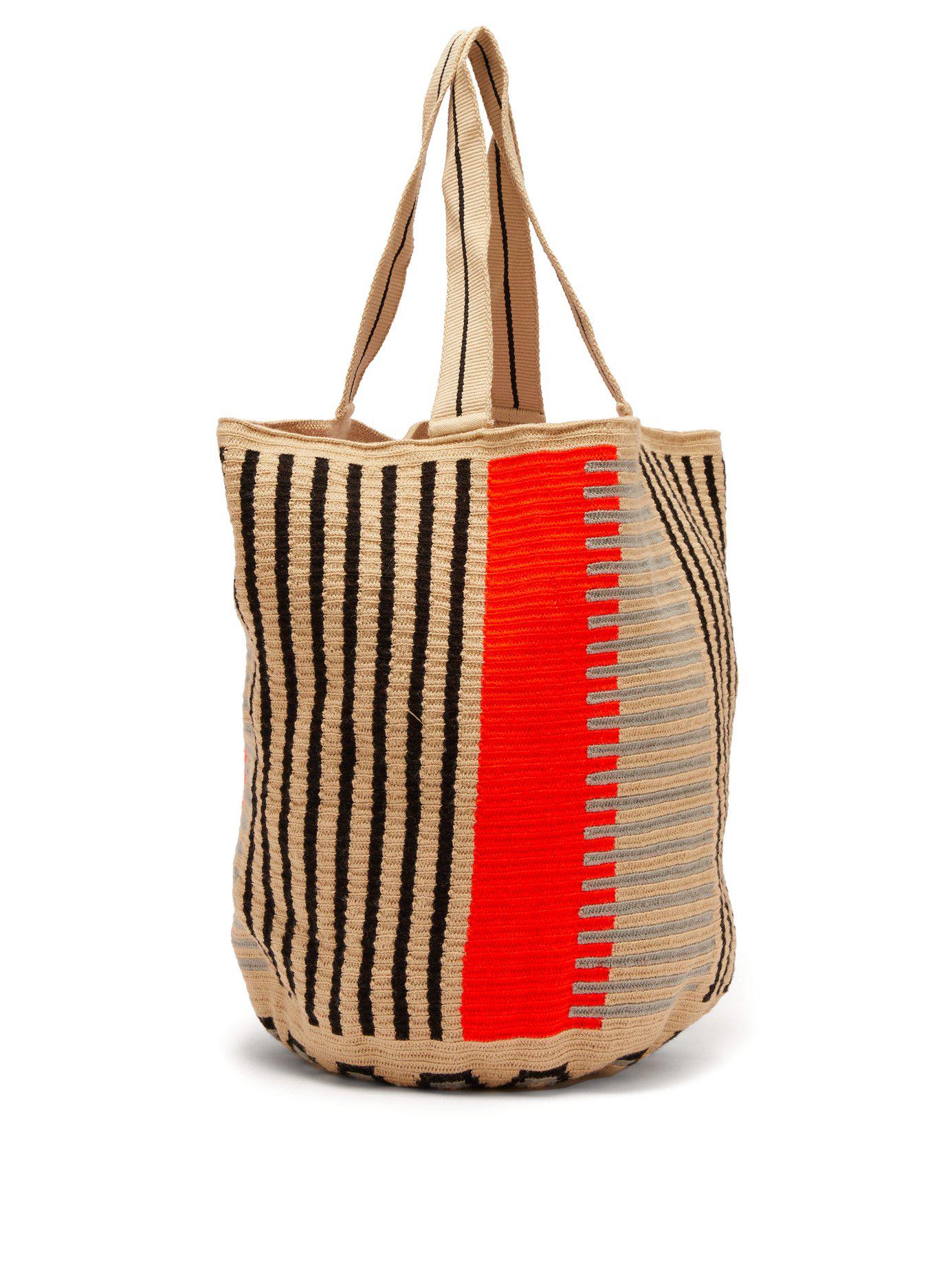 Guanabana Striped Crochet Bag in Red for Men | Lyst