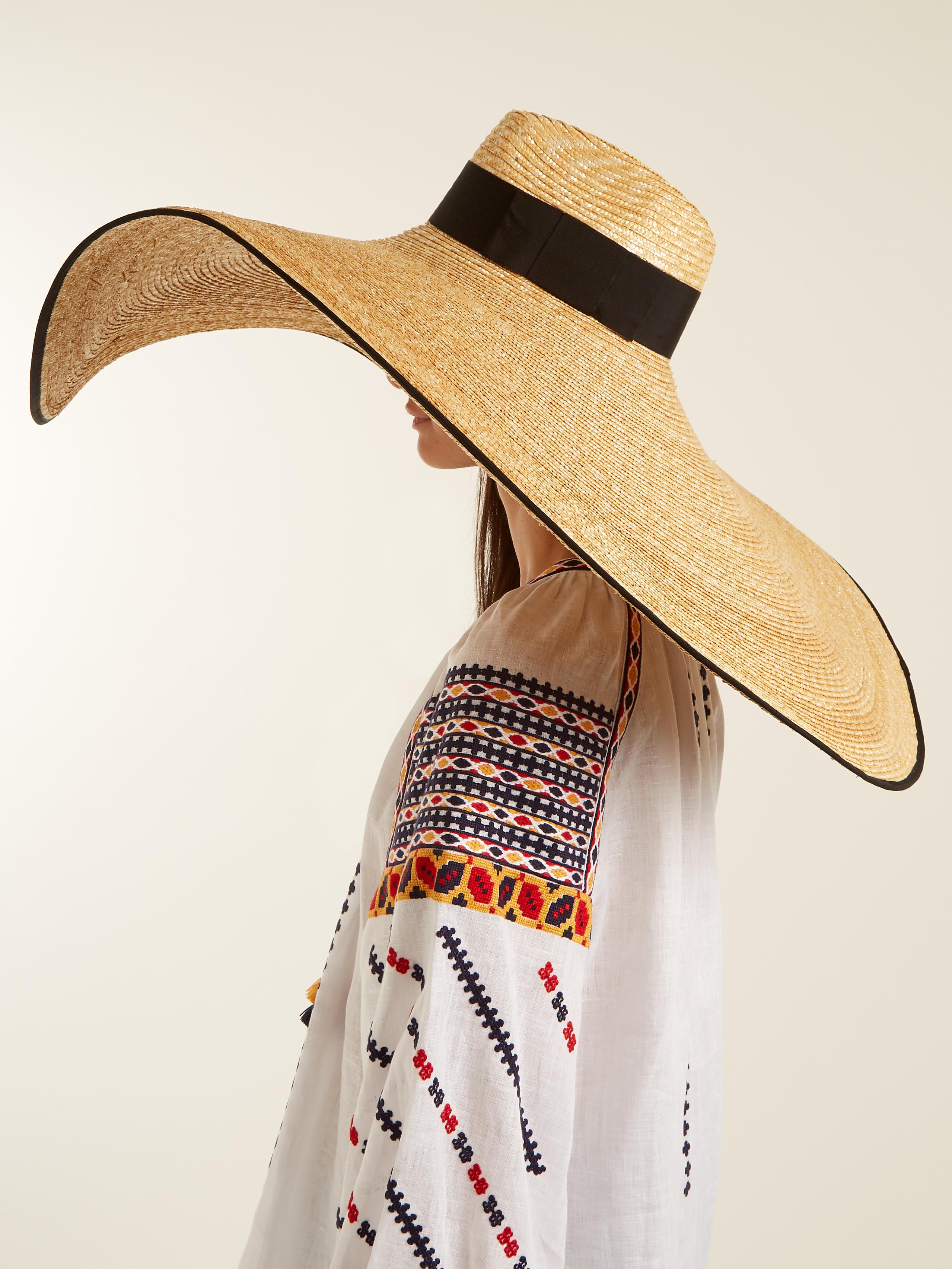 Gucci Oversized-brim Straw Hat in Natural | Lyst UK