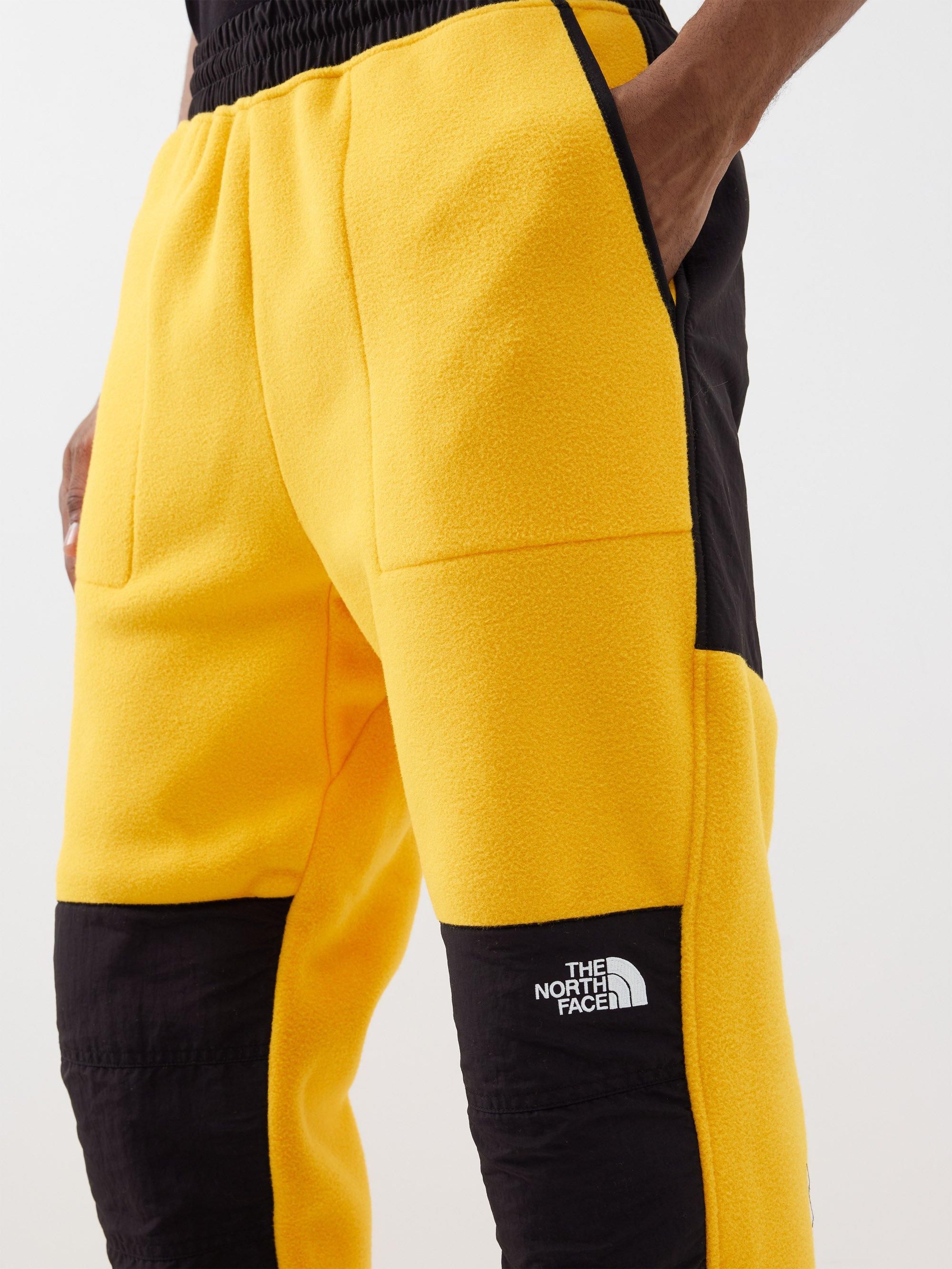 The North Face Denali Fleece And Shell Track Pants in Yellow for Men | Lyst