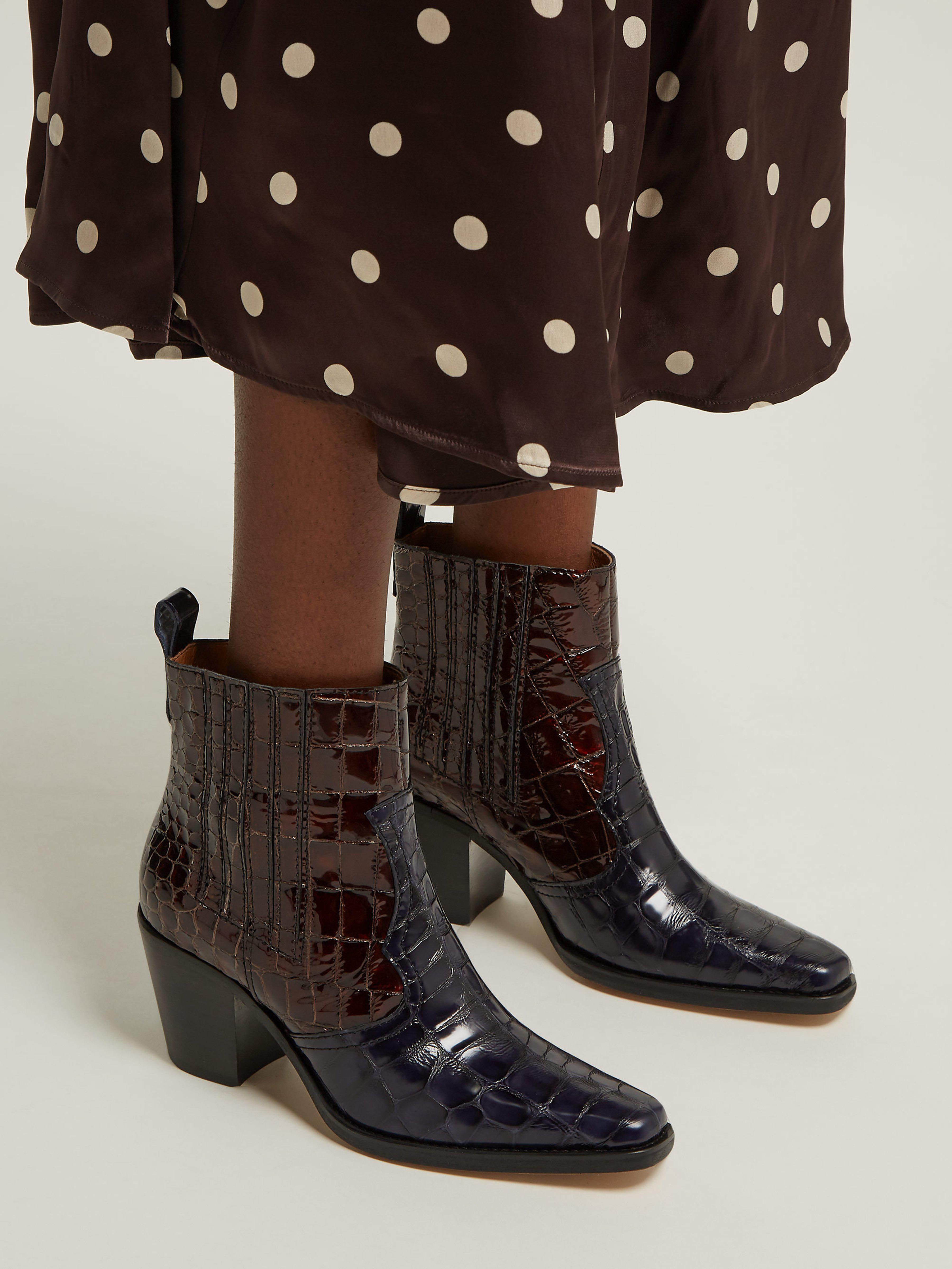 ganni croc boots