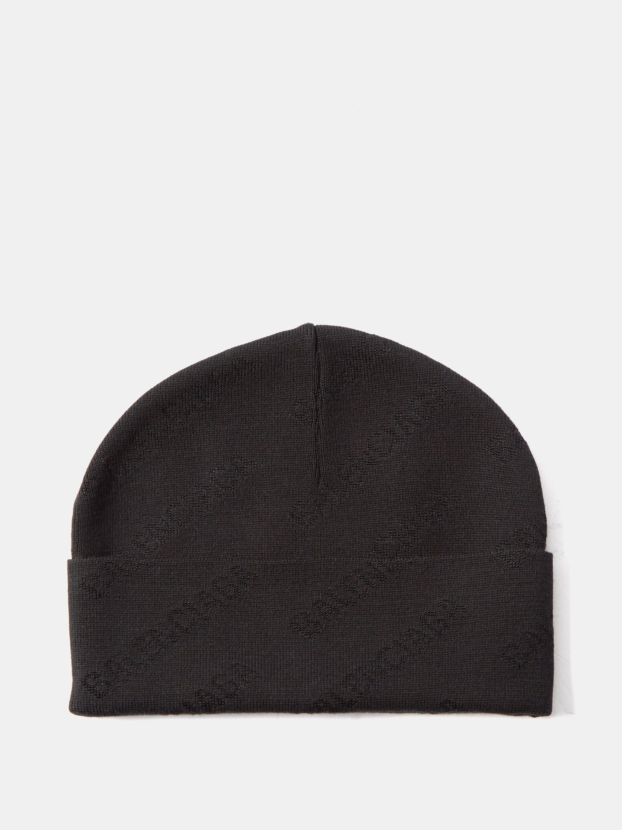 Balenciaga Logojacquard Cottonknit Beanie Hat in Black for Men Lyst