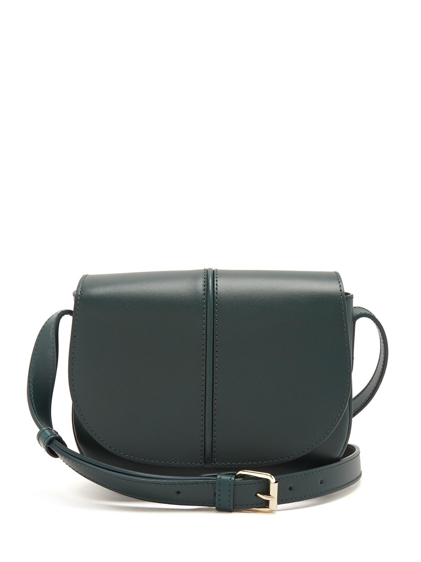 A.P.C. Betty Leather Crossbody Bag in Dark Green (Green) Lyst