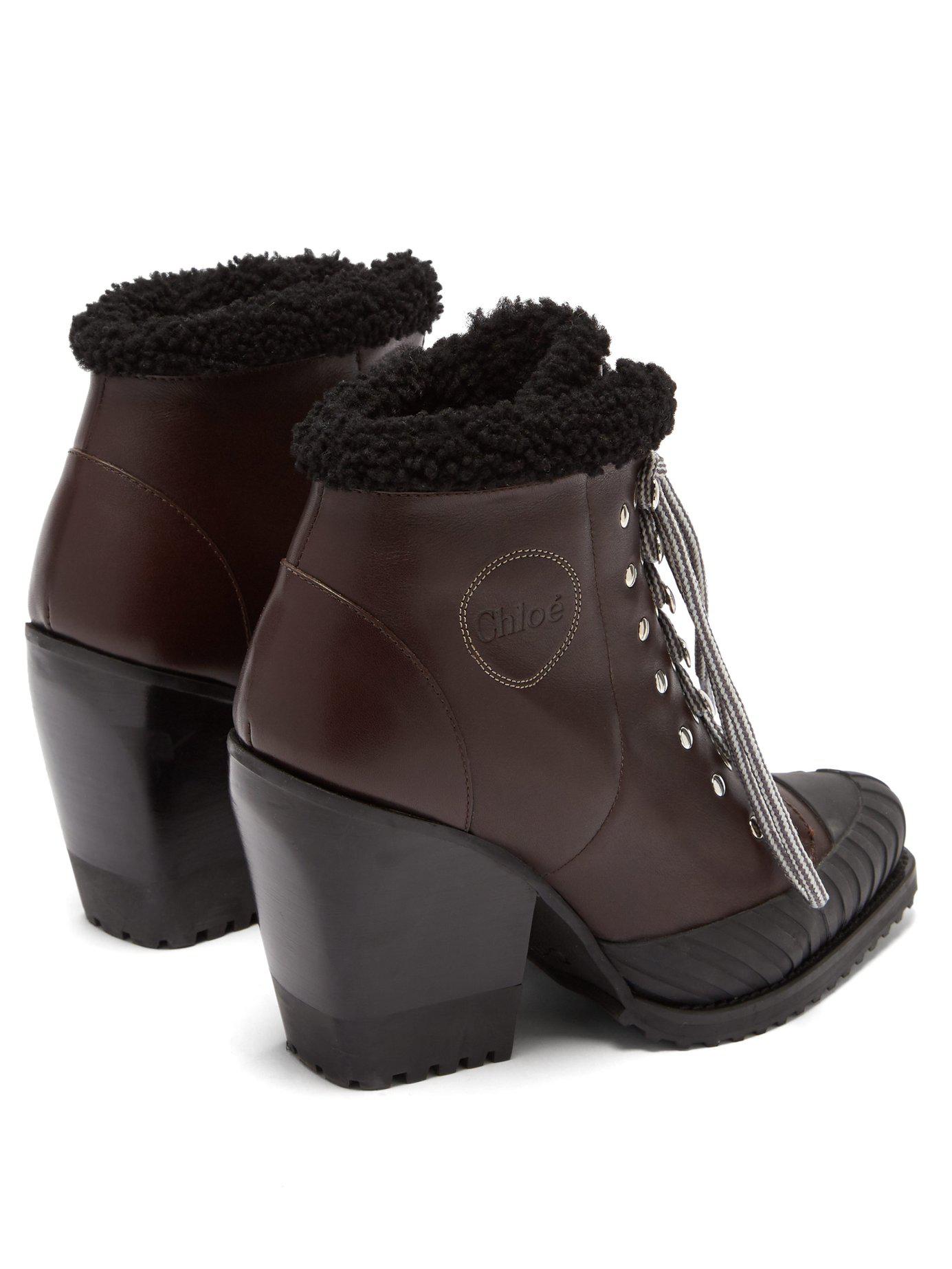 see by chloe shearling ankle boots