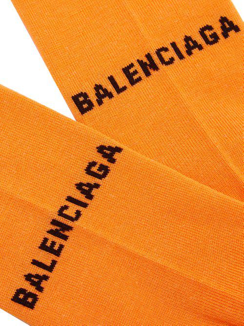 orange balenciaga socks
