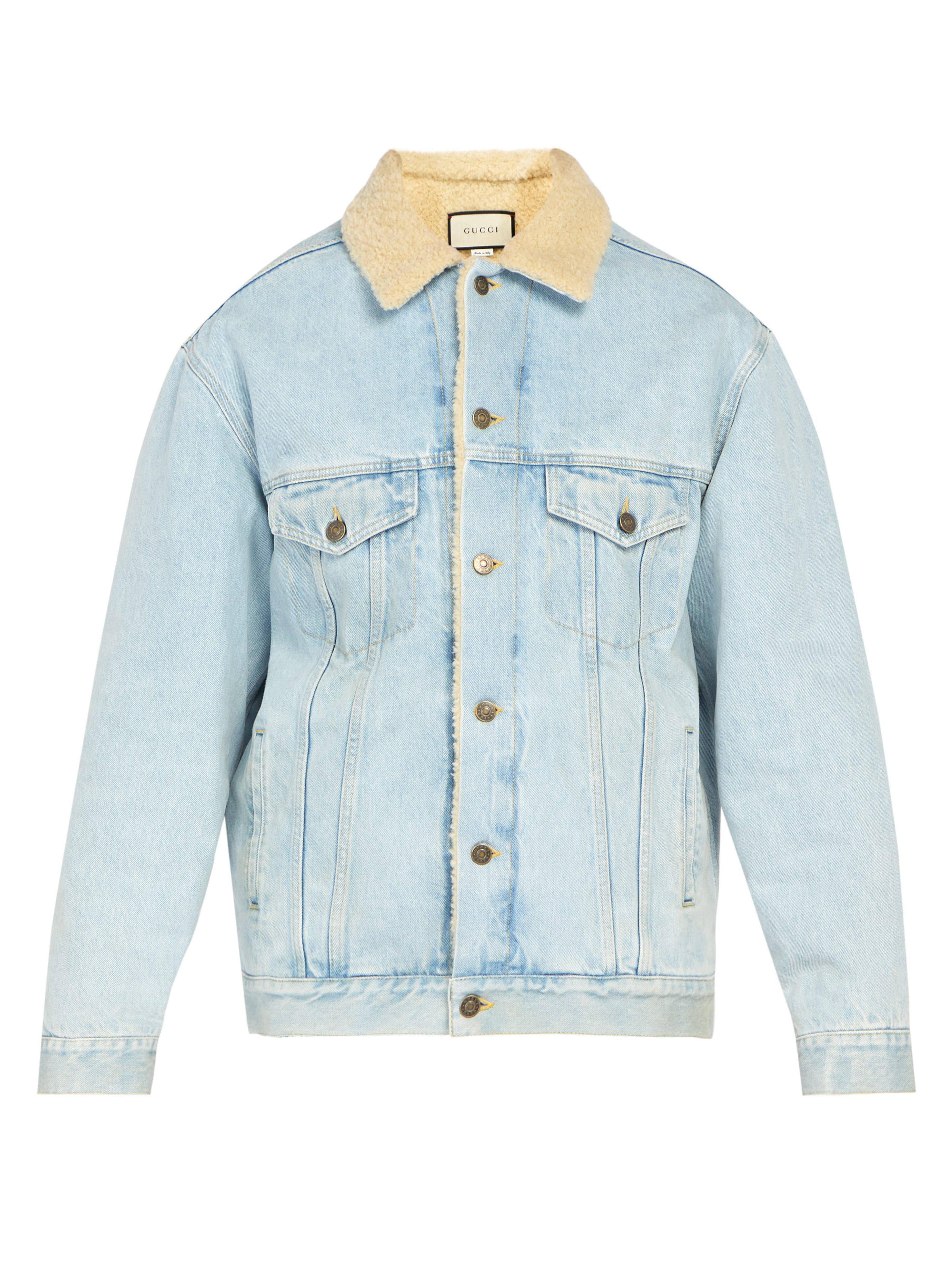 gucci veste en jean avec broderies