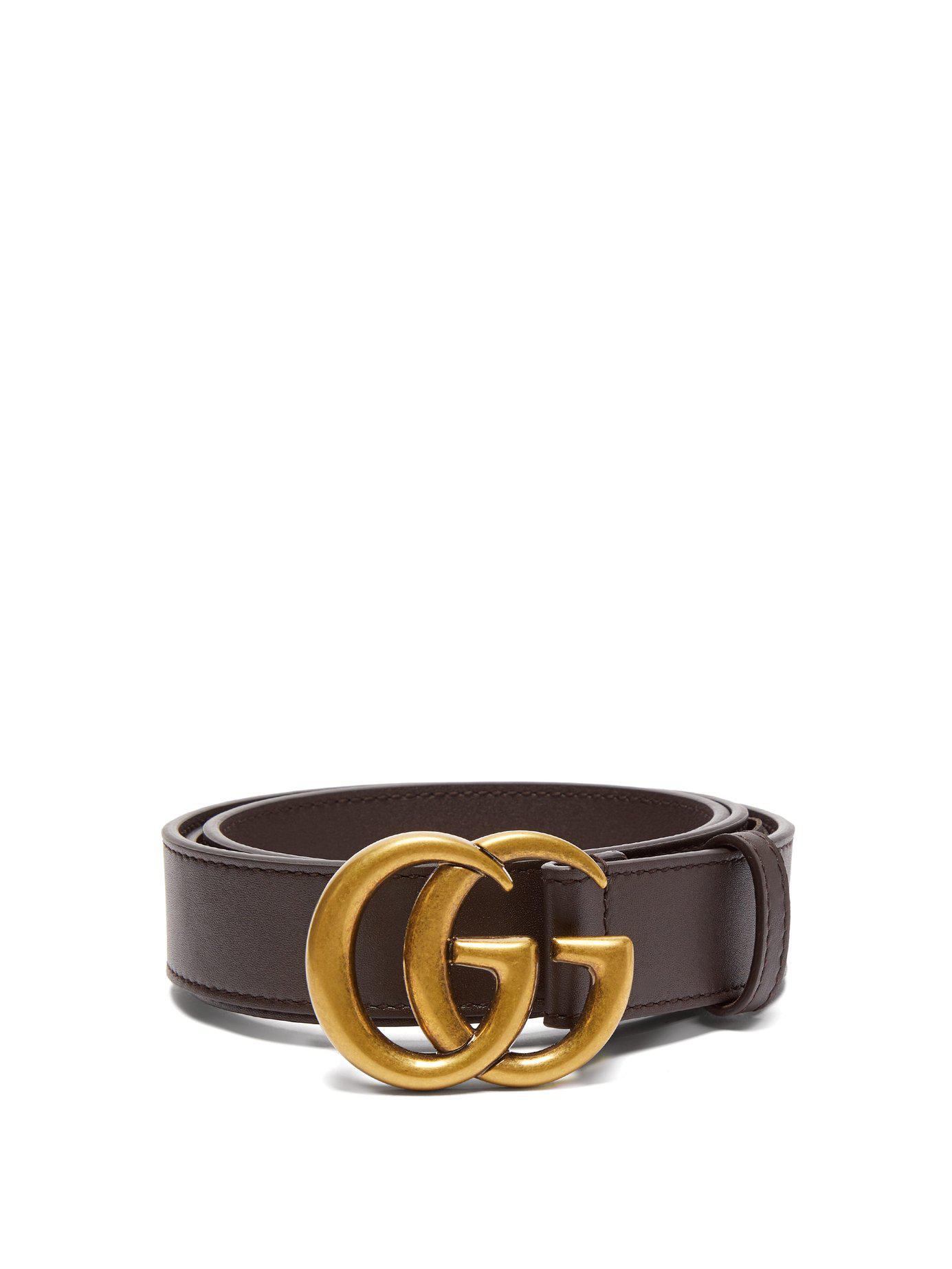 Gucci Gg Leather Belt in Brown for Men - Save 53% - Lyst