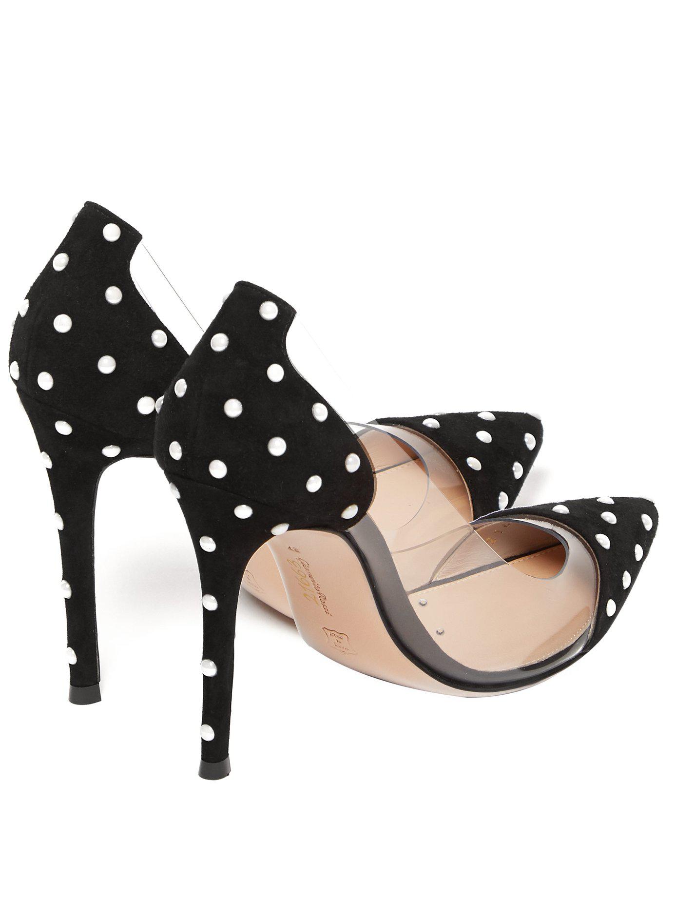 gianvito rossi polka dot pumps